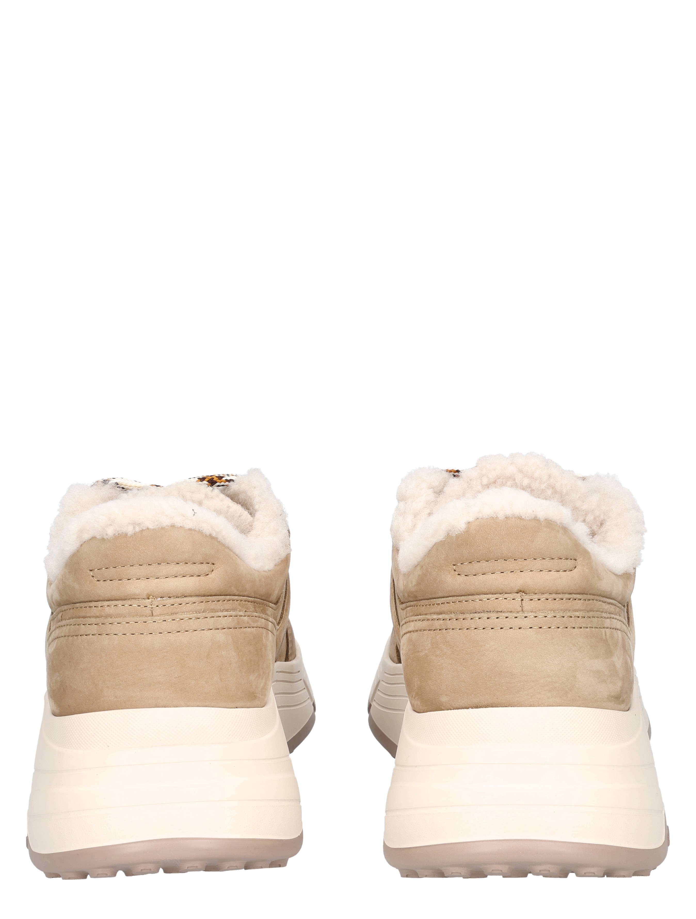sneakers, wool lining, beige, platform sole, ankle shoe