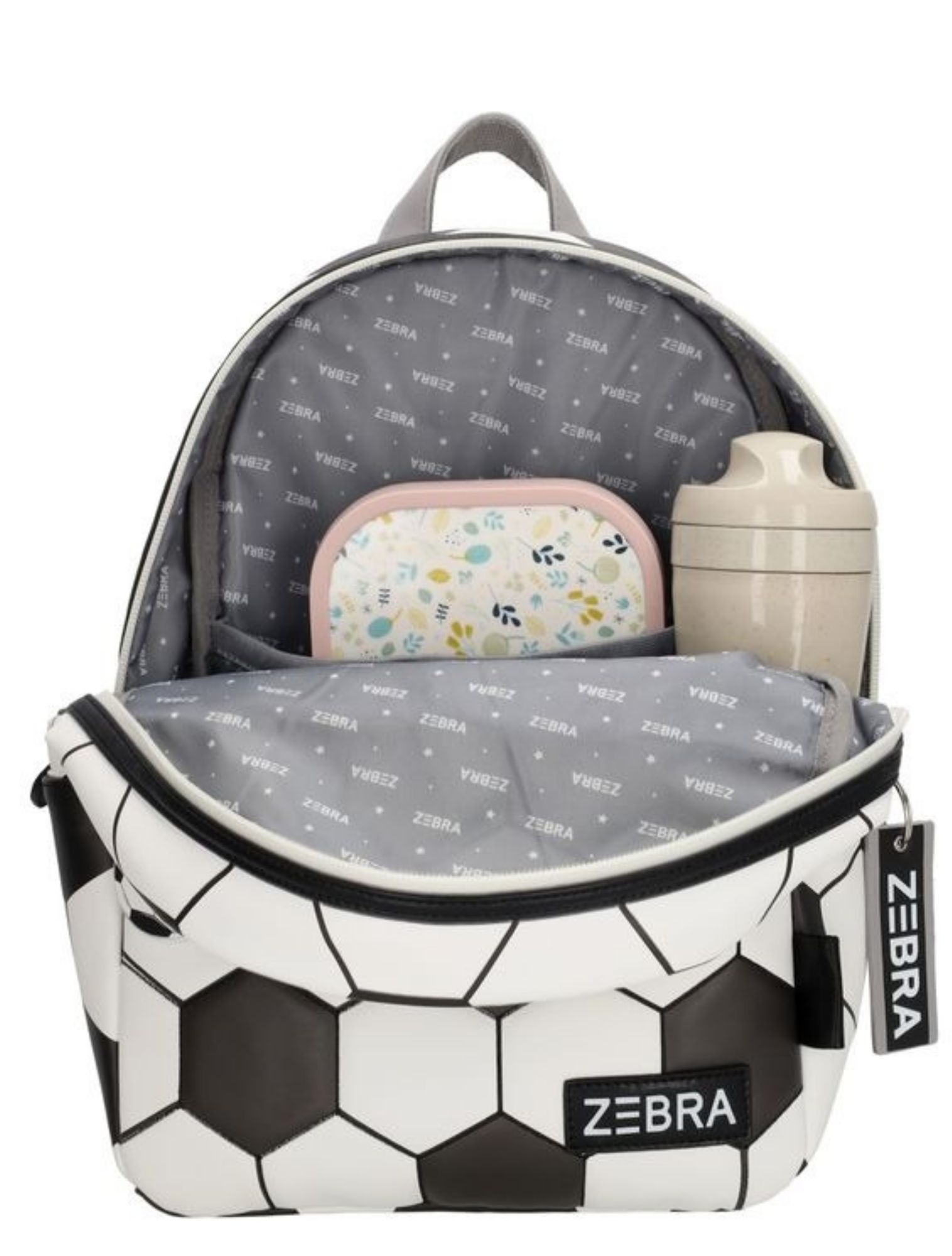 Zebra - Sem Voetbal Black White - Jongens - Rugtassen - 49902_81_6