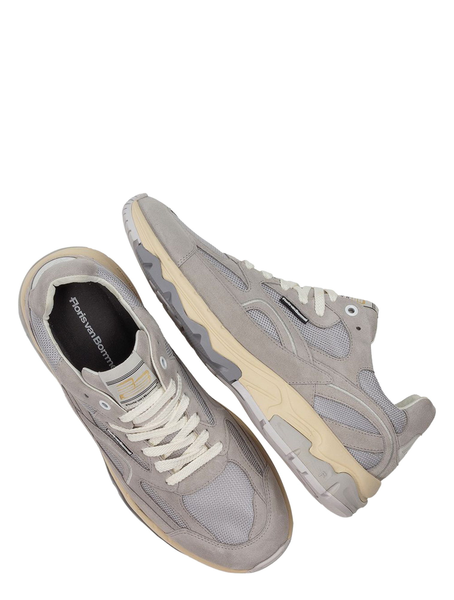 sneakers, grijs, mesh, luxe, veters