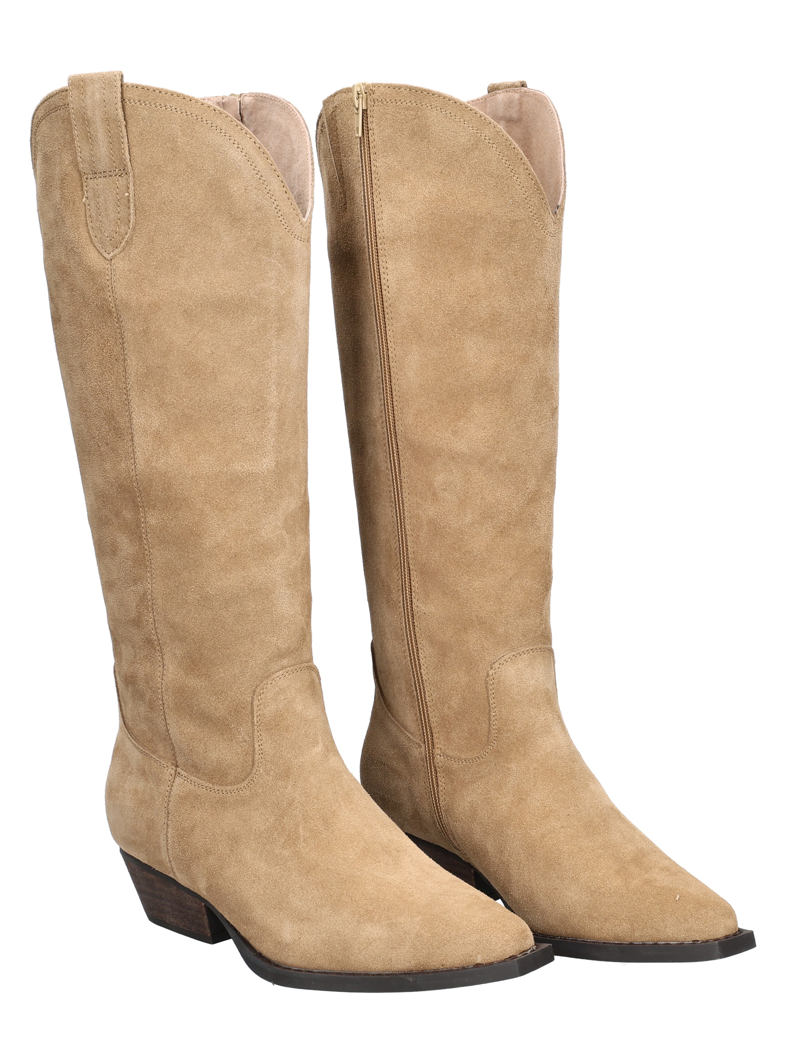 laarzen, knee-high, suède, camel, geschikt voor rome boot