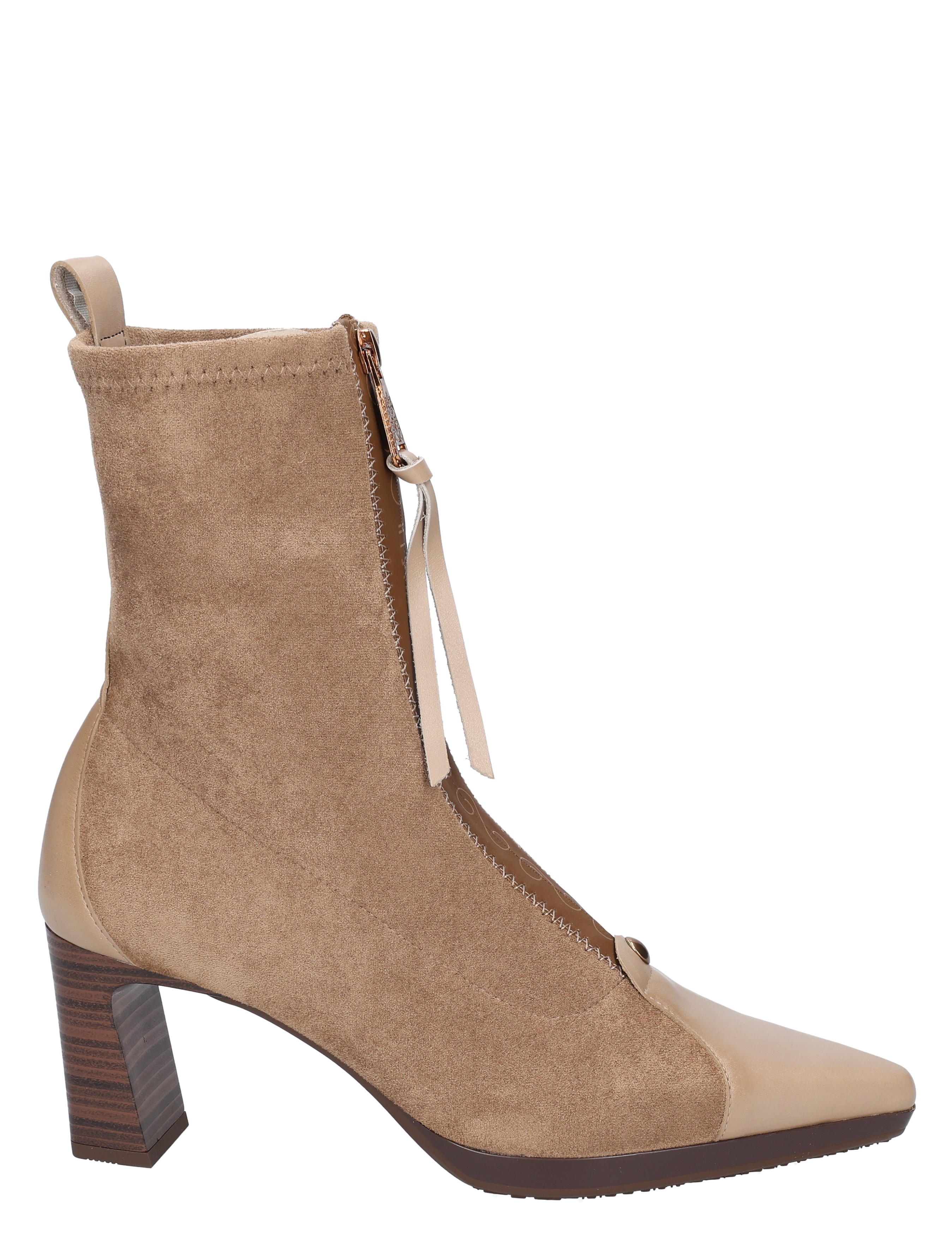Hispanitas - HI265085 Soho Castoro Velour Topo - Dames - Boots - Enkellaarsjes - 52054_77_1