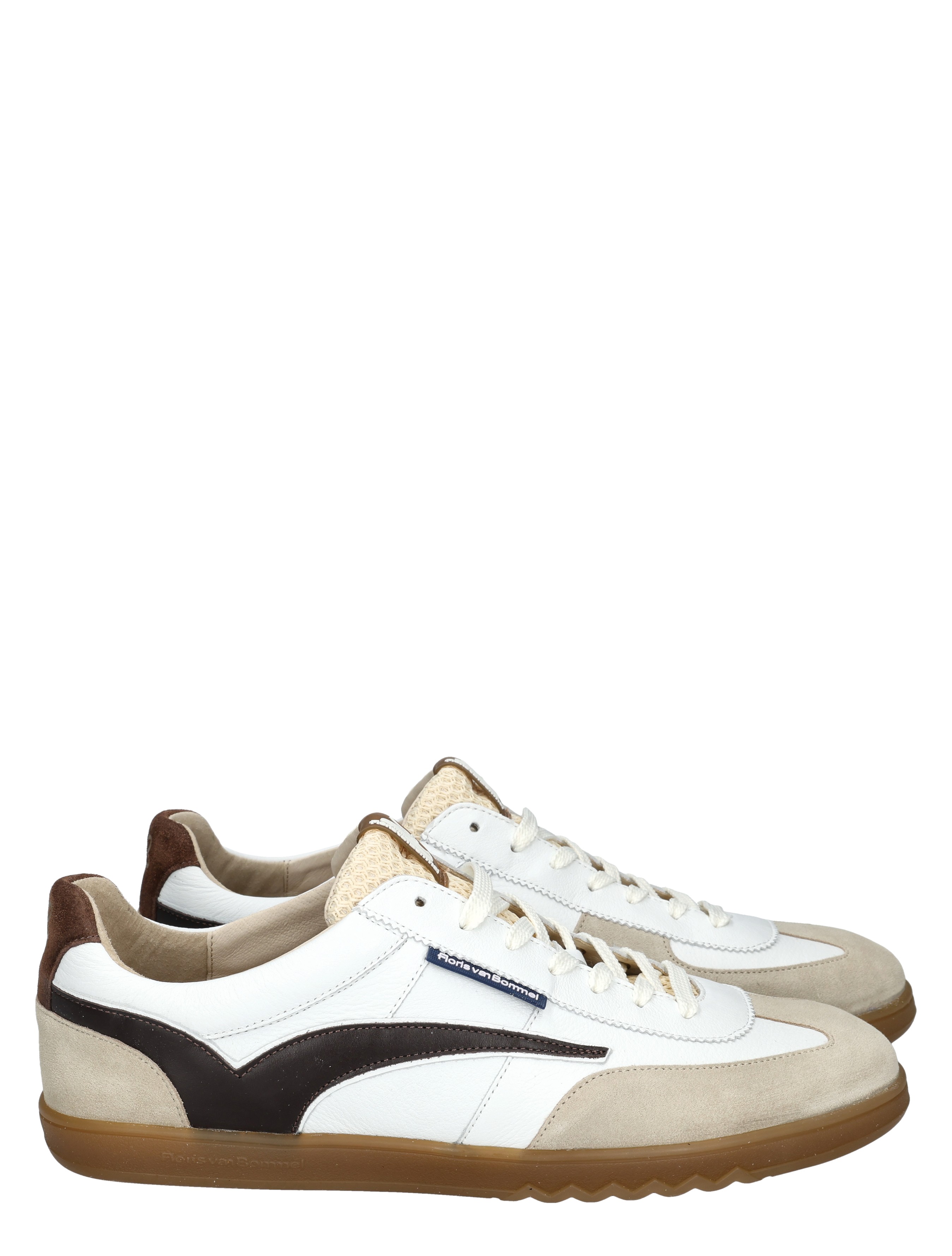 Floris van Bommel - De Zaler 10224 60-09 White Brown G+ Wijdte - Heren - Lage Sneakers - Sneakers - 50668_82_5