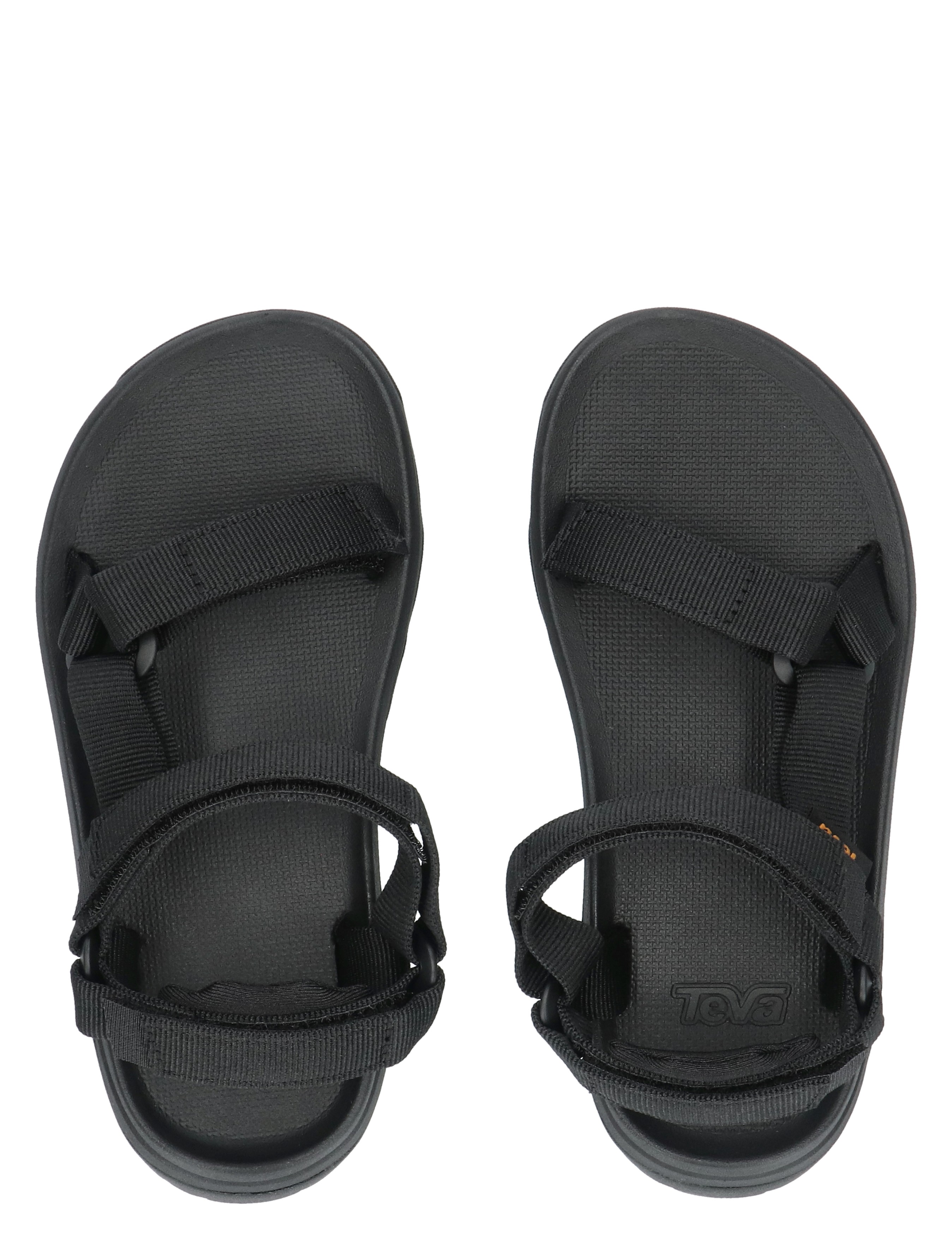 zwarte sandalen, sandalen, bandjes, voetbed, strapzool