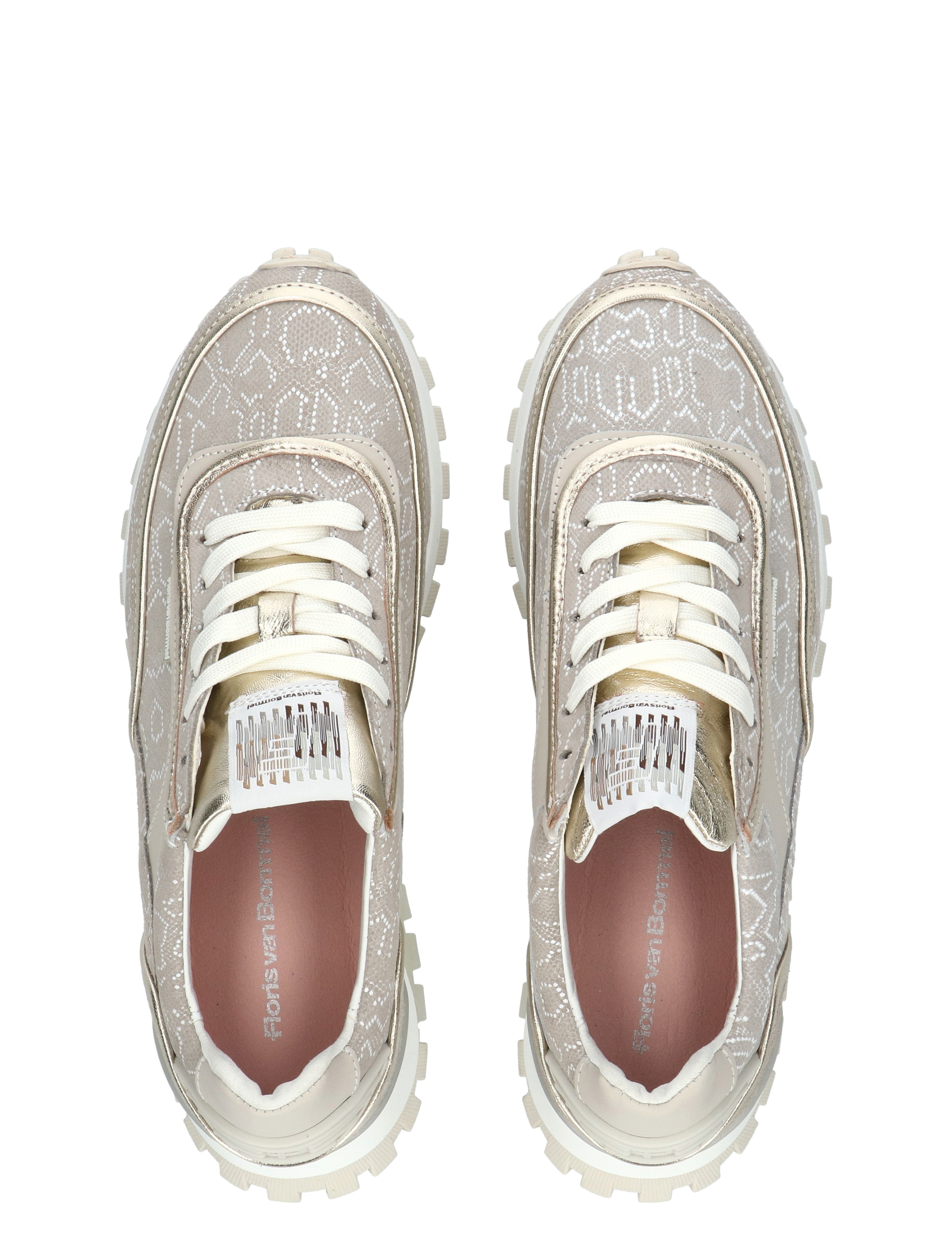 Floris van Bommel - Grommi 10131 34-02 Taupe - Dames - Sneakers - Lage Sneakers - 50837_77_7