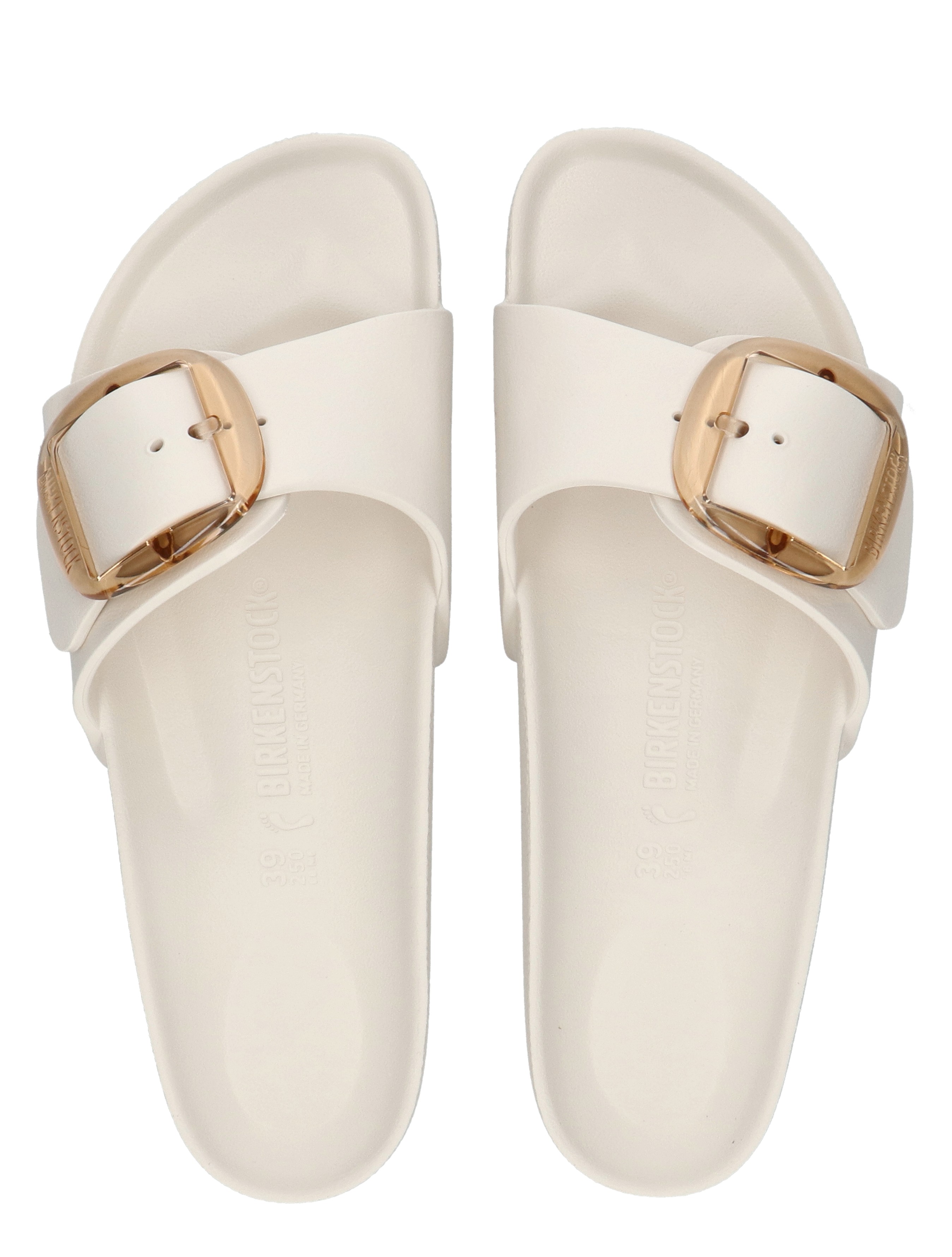 Birkenstock - Madrid Women Big Buckle Eggshell Narrow - Dames - Slippers - 49869_88_1