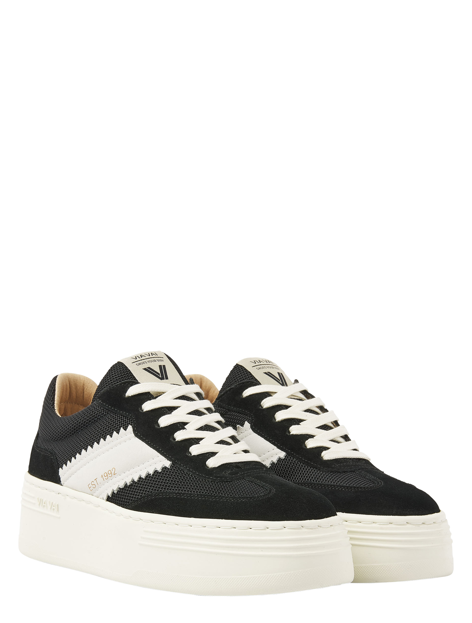 VIA VAI - Isa Lou 62342 01-900 Black - Sneakers - Dames - Lage Sneakers - 50078_11_2