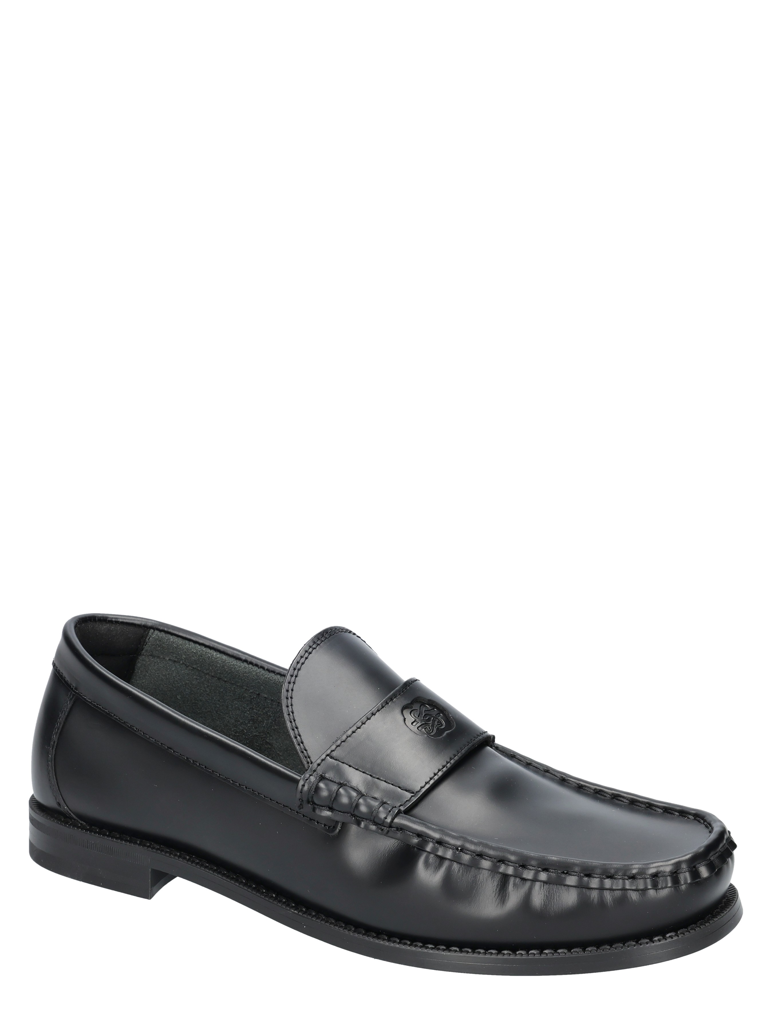 laarzen, loafer, leren, black, mocassin