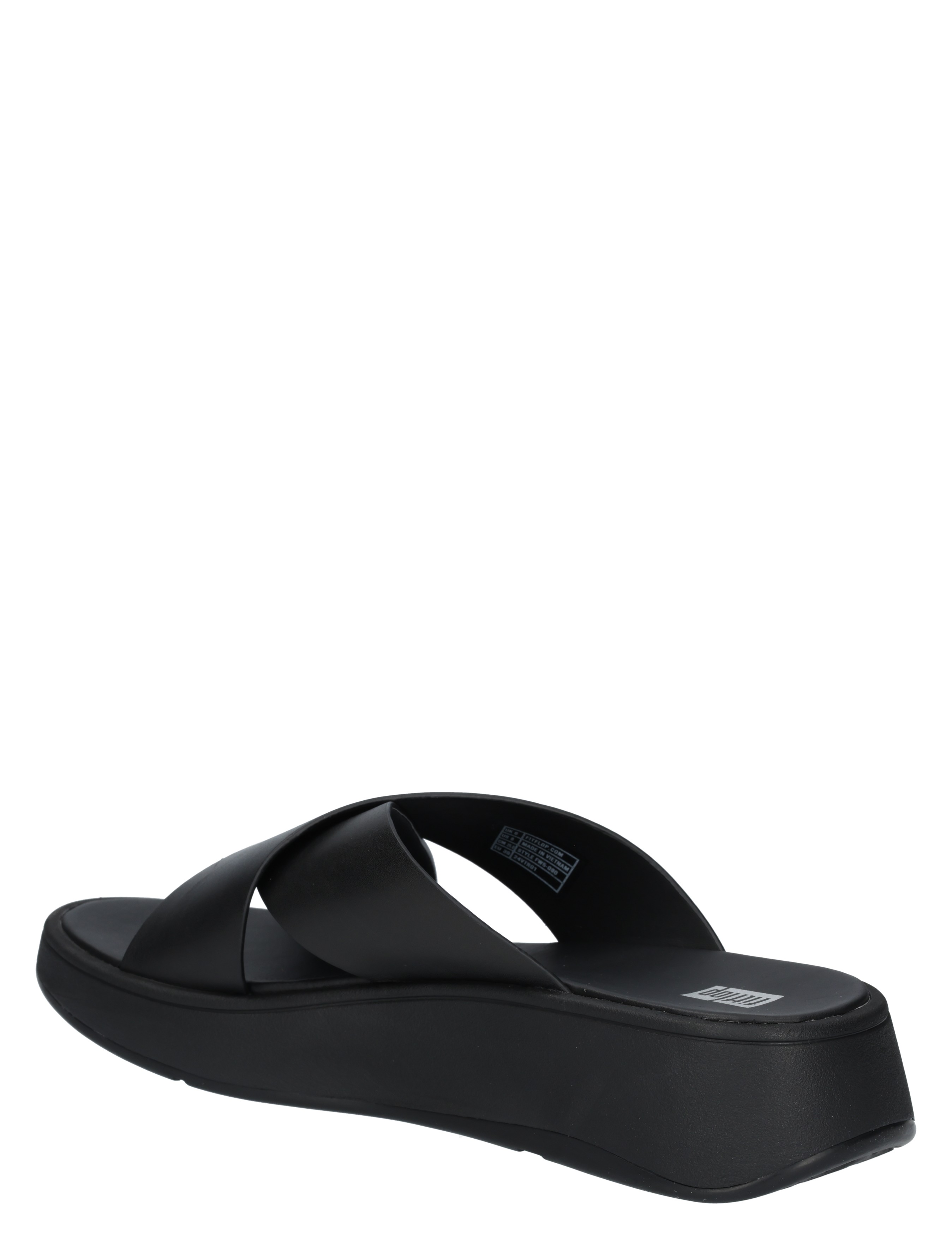 slip-on, sandalen, zwarte, platform, crisscross band
