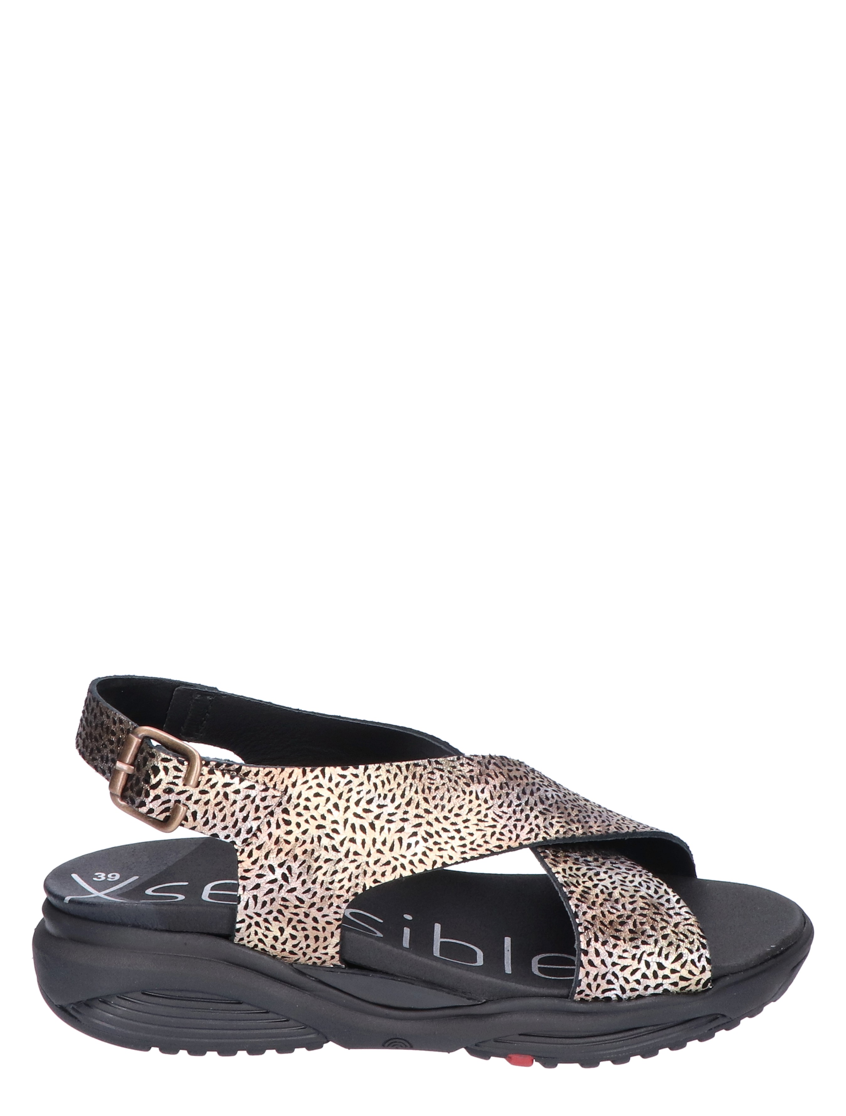 Xsensible - 30036.5 Corfu 062 Black Fantasy G-Wijdte - Dames - Sandalen - 43887_11_1