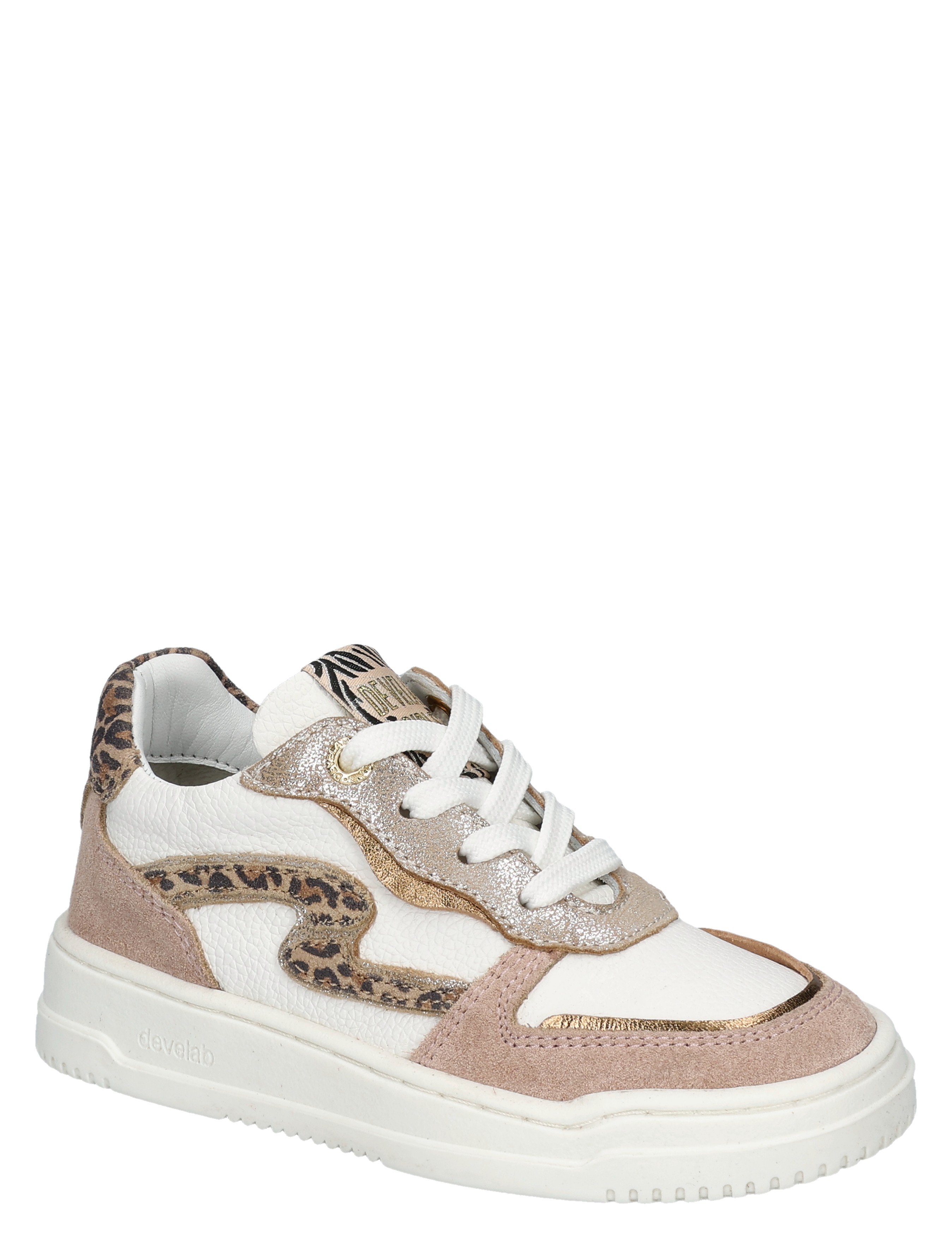 Develab - 44436 Beige Combi - Meisjes - Lage Sneakers - Sneakers - 50540_77_3