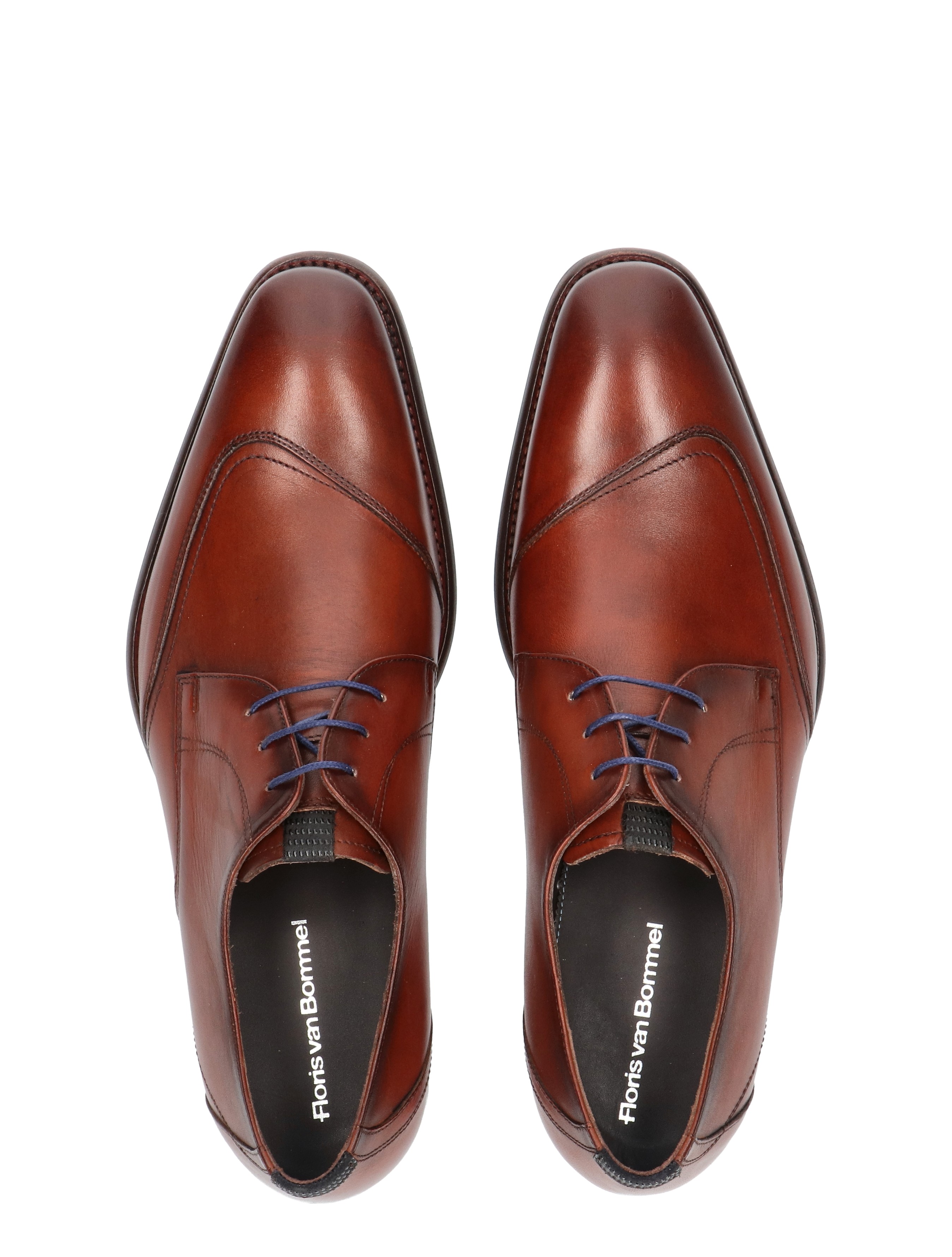 Floris van Bommel - De Stijler SFM-30173 07.00 Dark Cognac H-Wijdte - Heren - Veterschoenen - Nette Veterschoenen - 33807_22_7