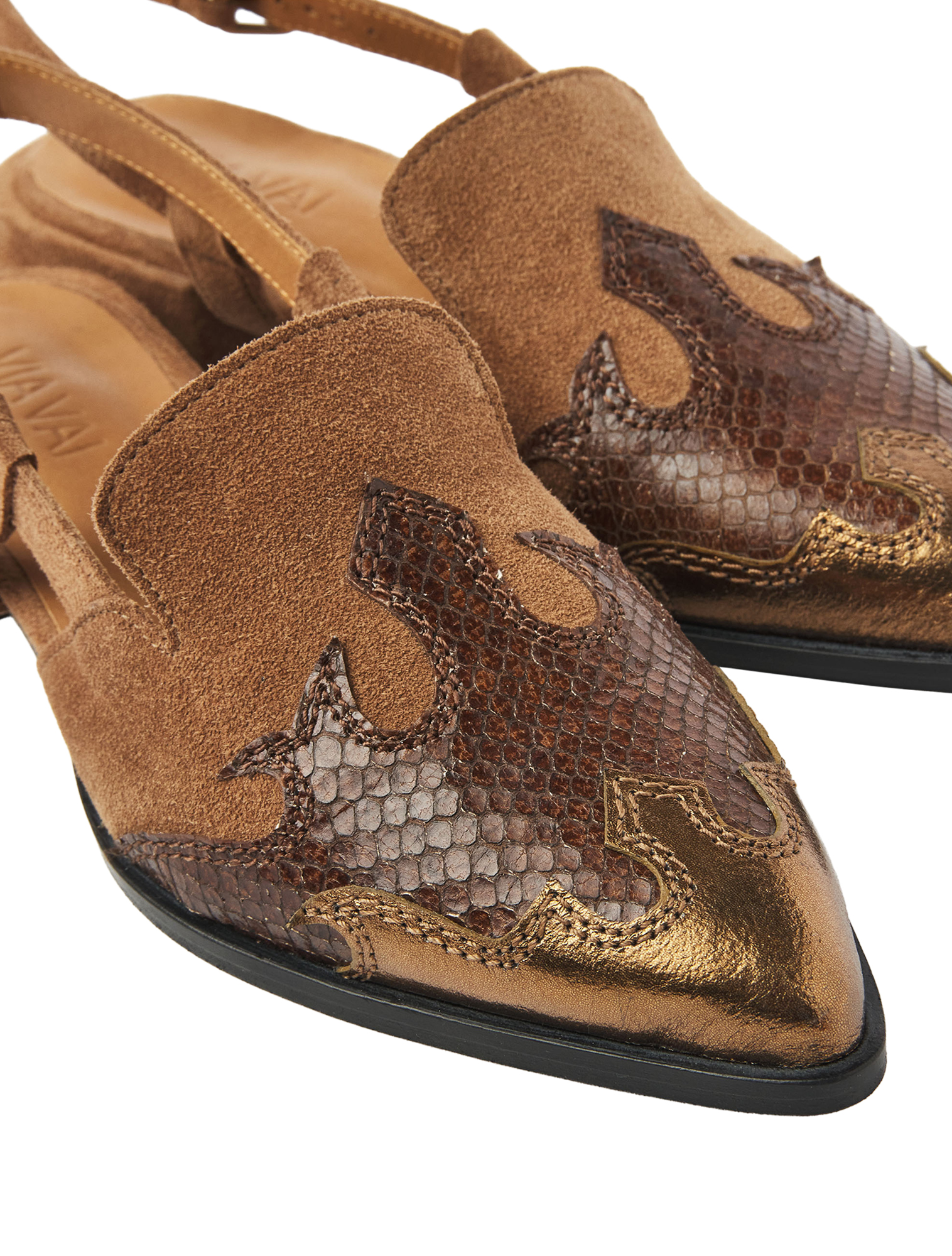 VIA VAI - 62233 Jazz Vaienna 04-801 Soft Metallic Bronzo - Dames - Slingbacks - 51340_22_5