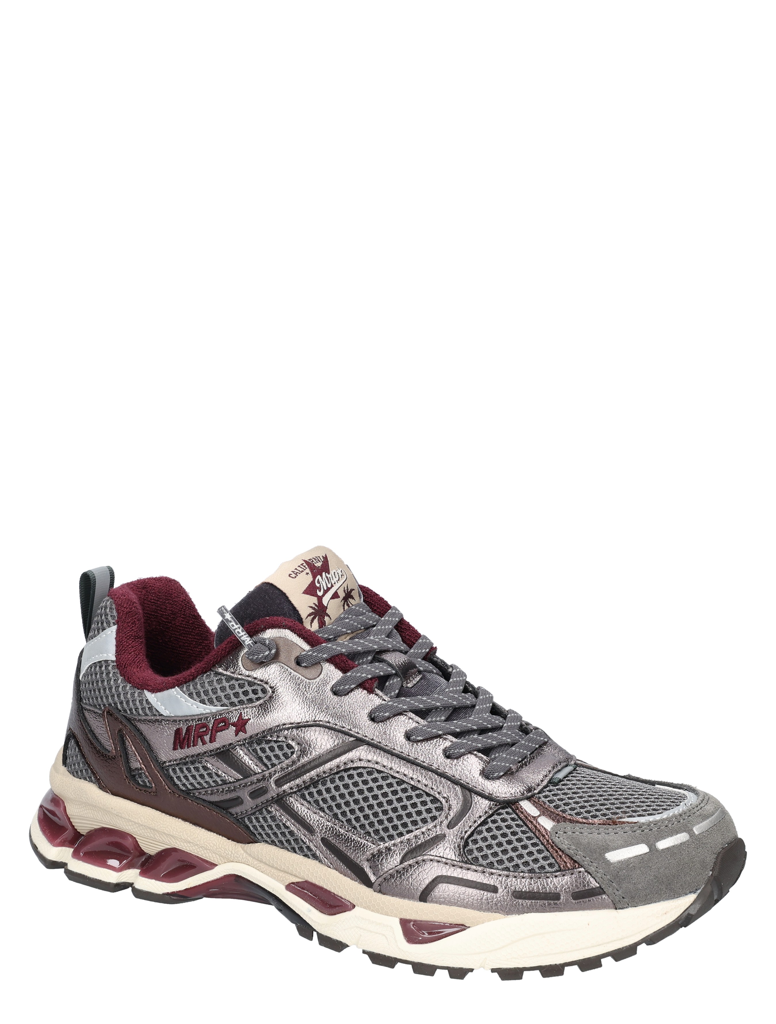 sneaker, hoge-hiel, mesh, grijs, hrowing-sole