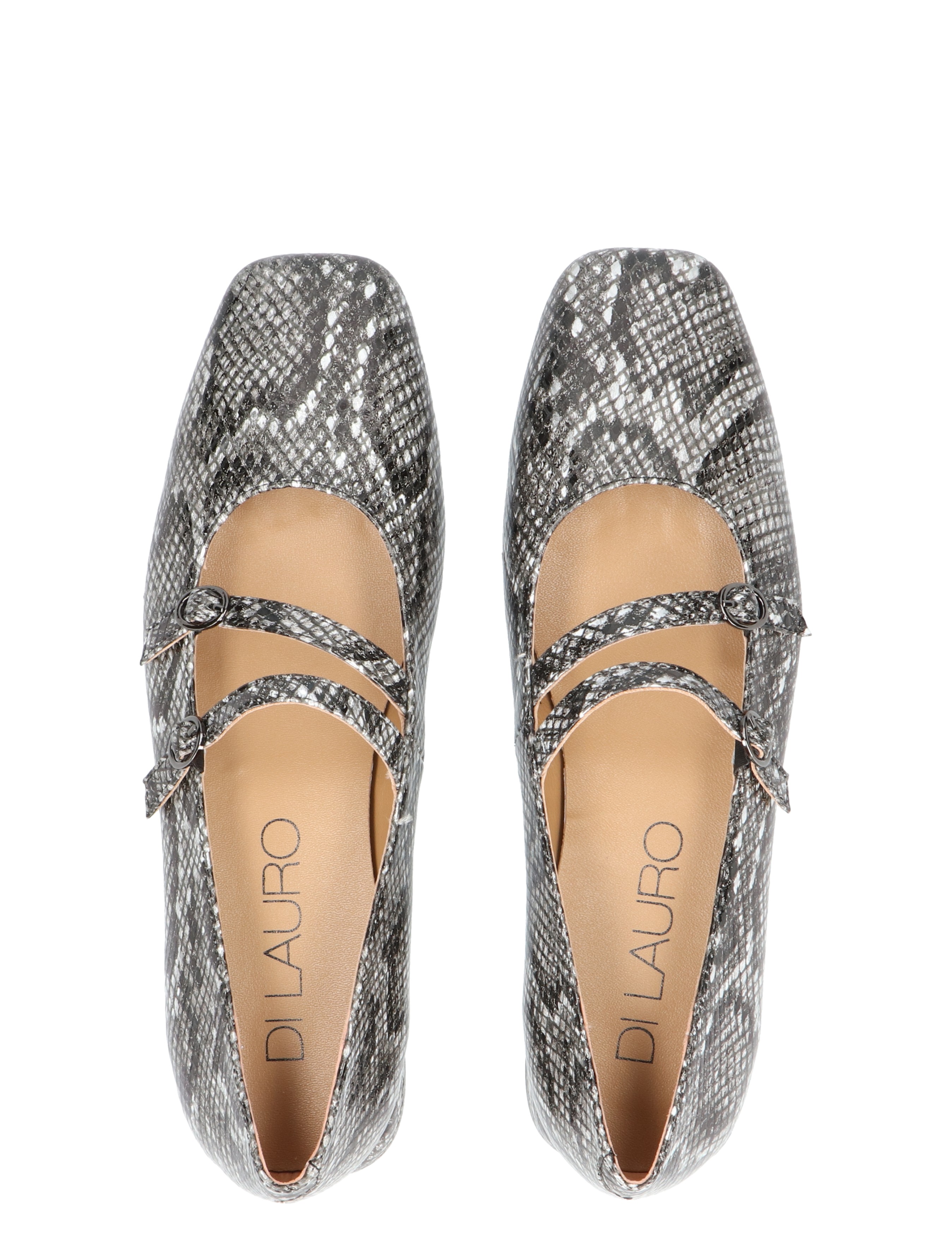 Di Lauro - Cassia Silver Snake Print Leather - Dames - Ballerinas - 49495_99_7