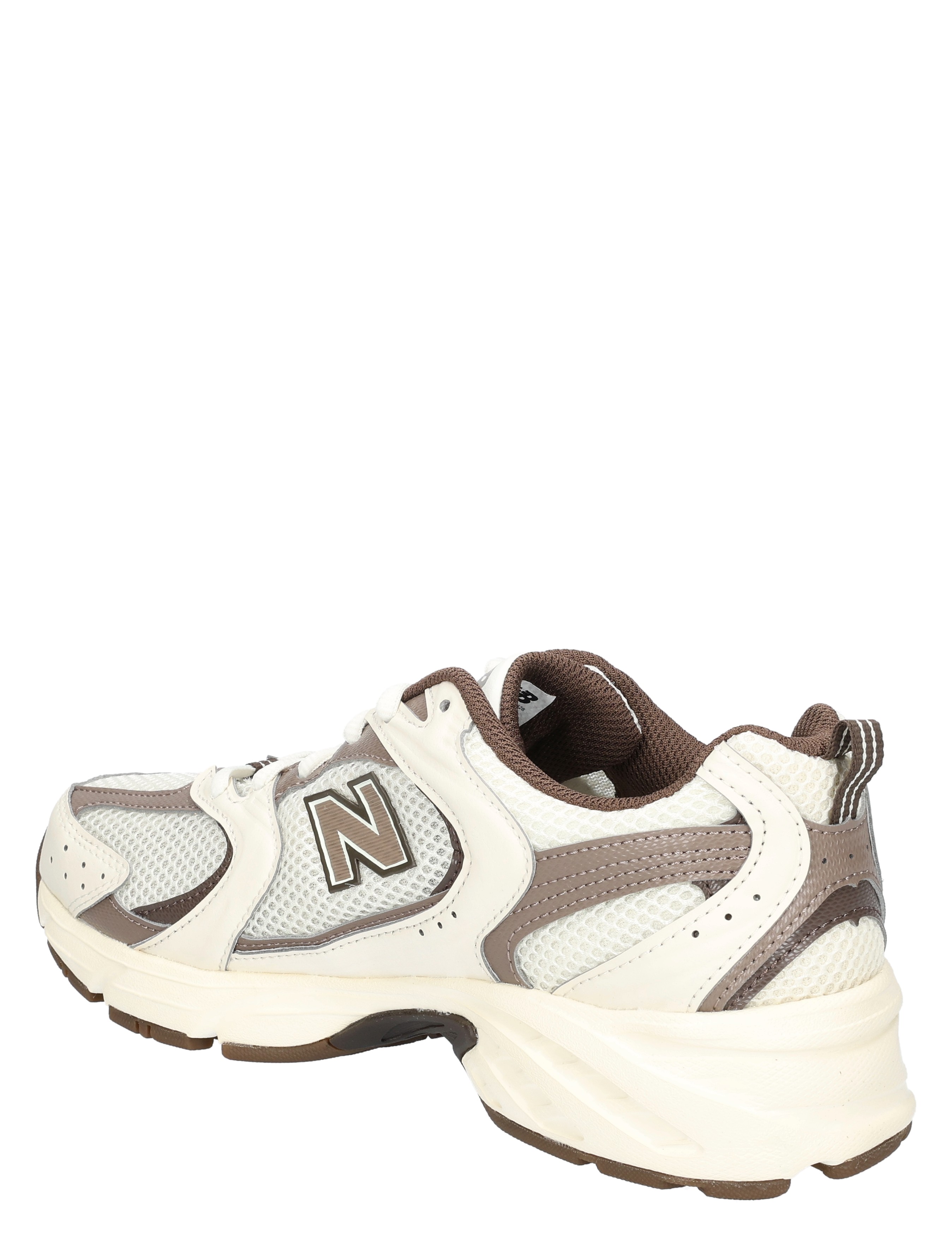 sneaker, athletic, mesh, klepstrap, grijs-bruin