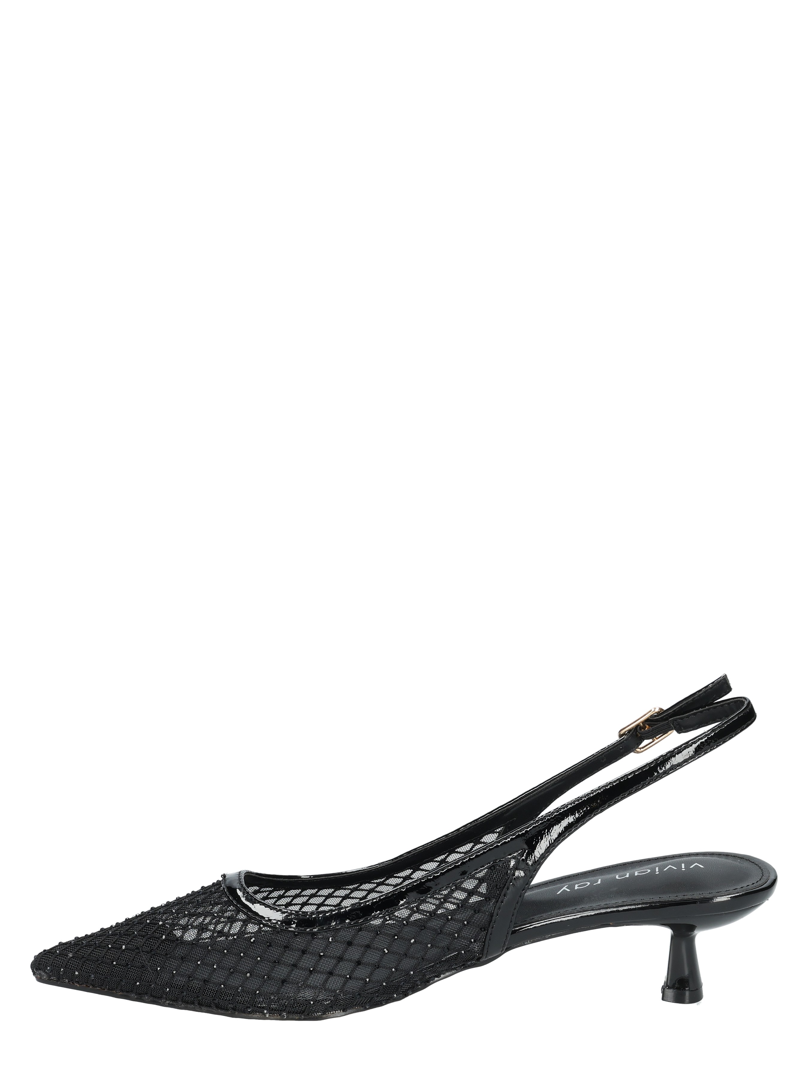 Vivian Ray - Zhou 2615022 Black Mesh - Dames - Slingbacks - 50207_11_2