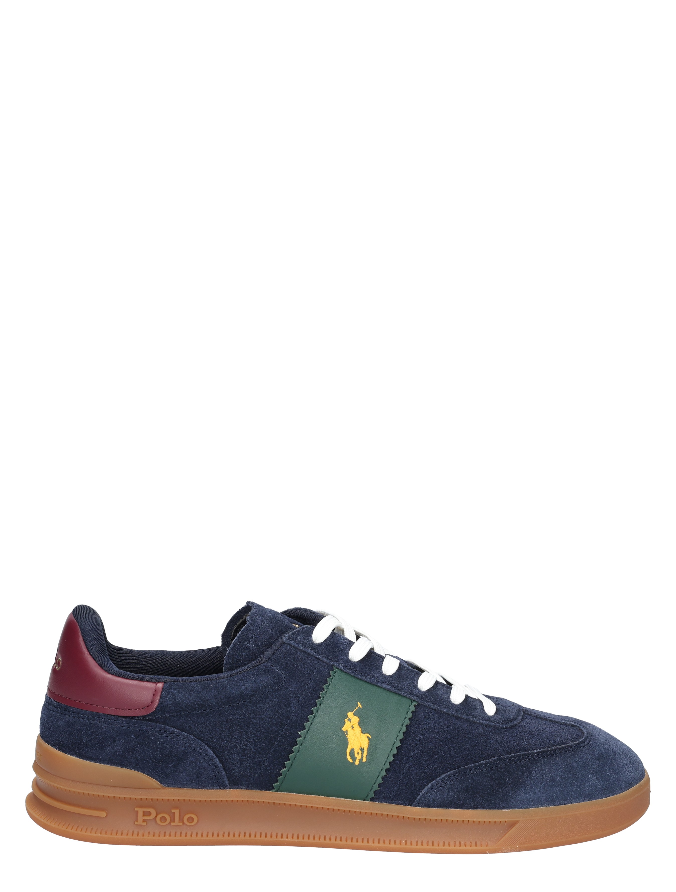Polo Ralph Lauren - Heritage Aera Suede Sneaker 002 Navy Wine Forest - Heren - Lage Sneakers - Sneakers - 48414_36_1