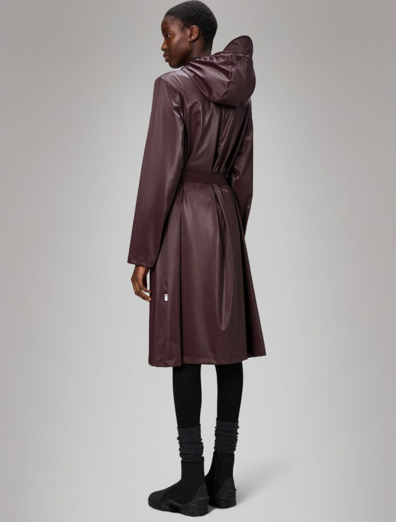 Rains - A-Line Longer W Jacket W3 Depth Bordeaux - Dames - Jassen en Jacks - 48325_42_3