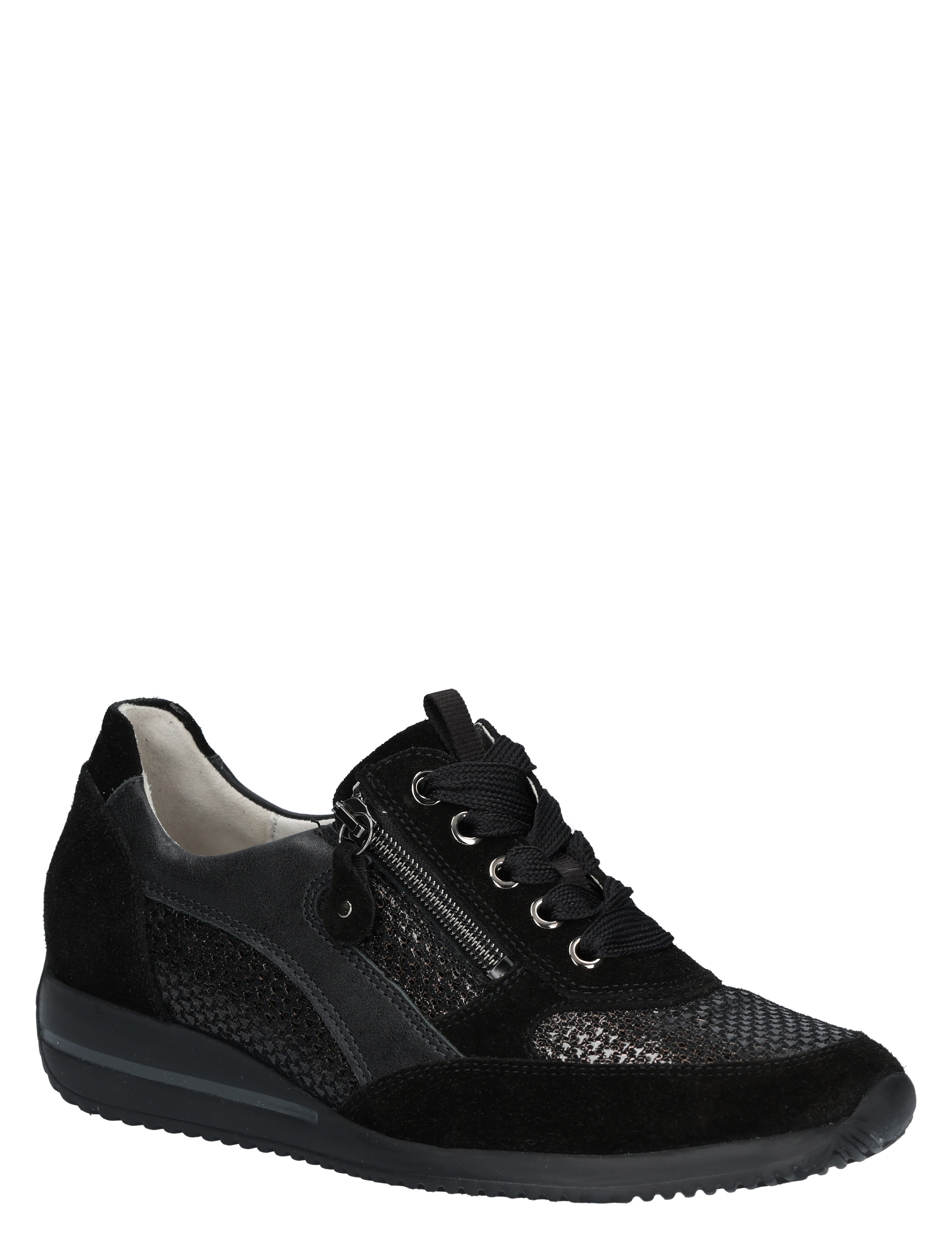 Waldlaufer - 980008 Black H-Wijdte - Dames - Veterschoenen - Casual Veterschoenen - 48866_11_3