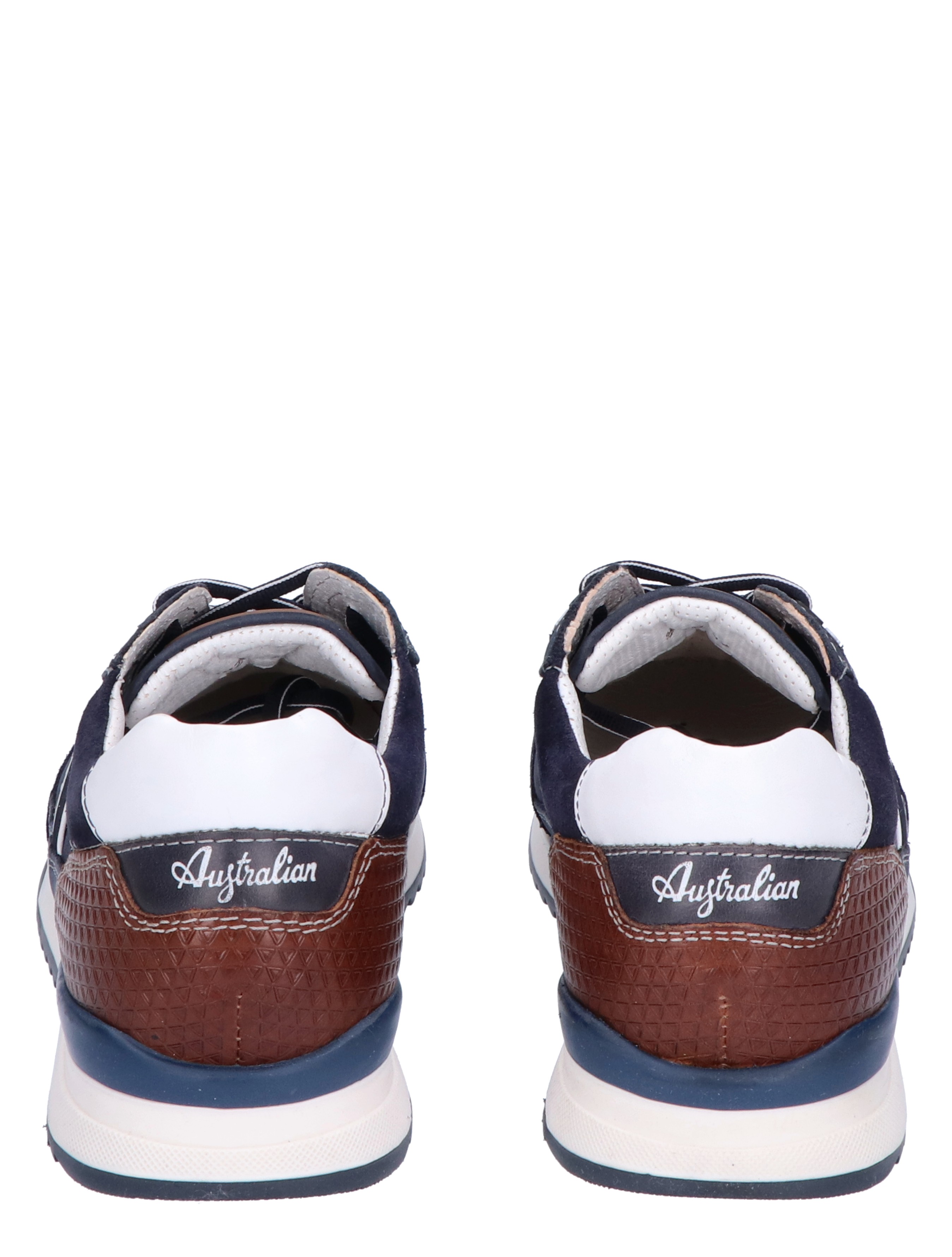 Australian - Filmon Mid Blue Cognac G-Wijdte - Heren - Veterschoenen - Casual Veterschoenen - Lage Sneakers - Sneakers - 44113_33_6