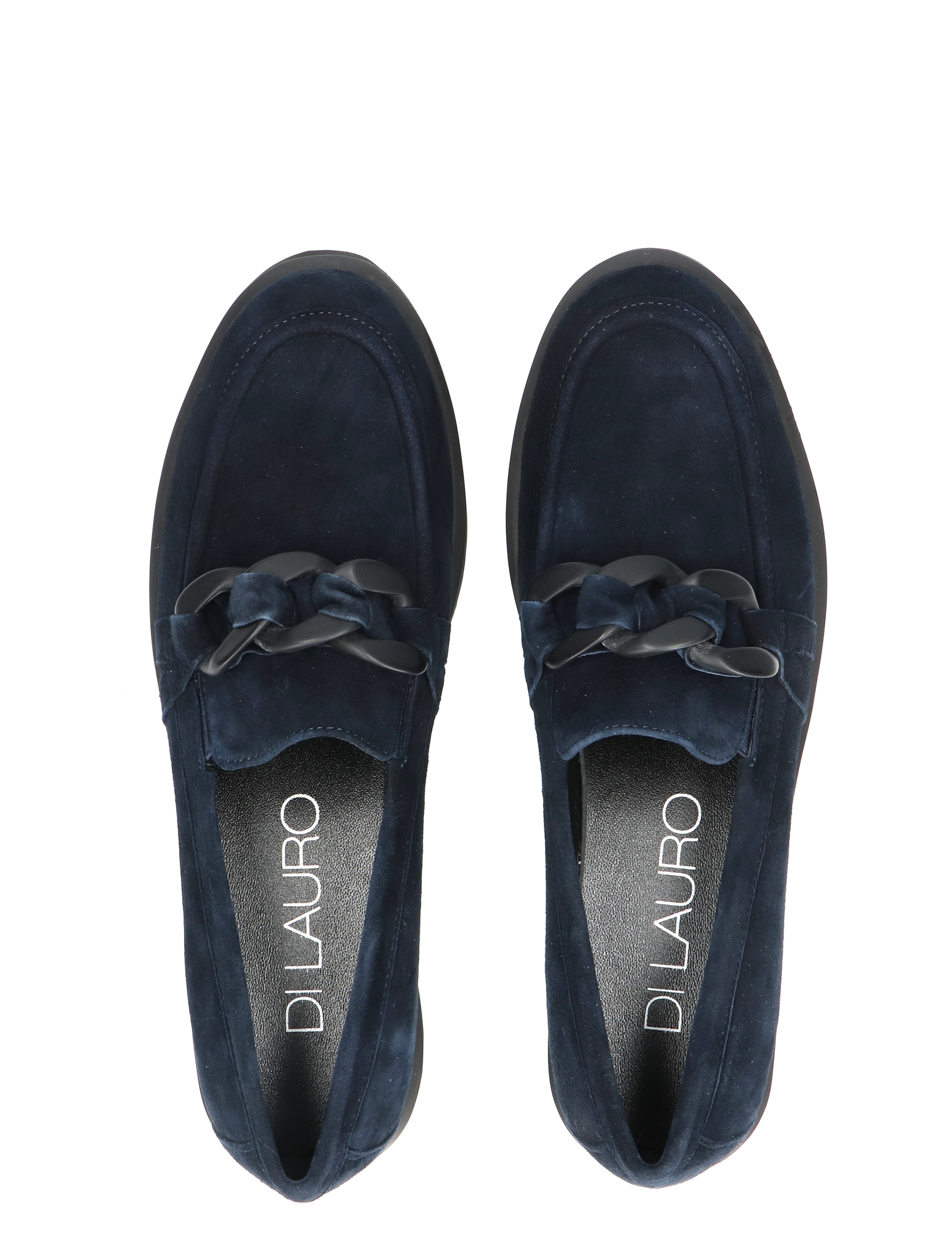 Di Lauro - Celestina Dark Blue Suede - Dames - Loafers - 49492_33_7