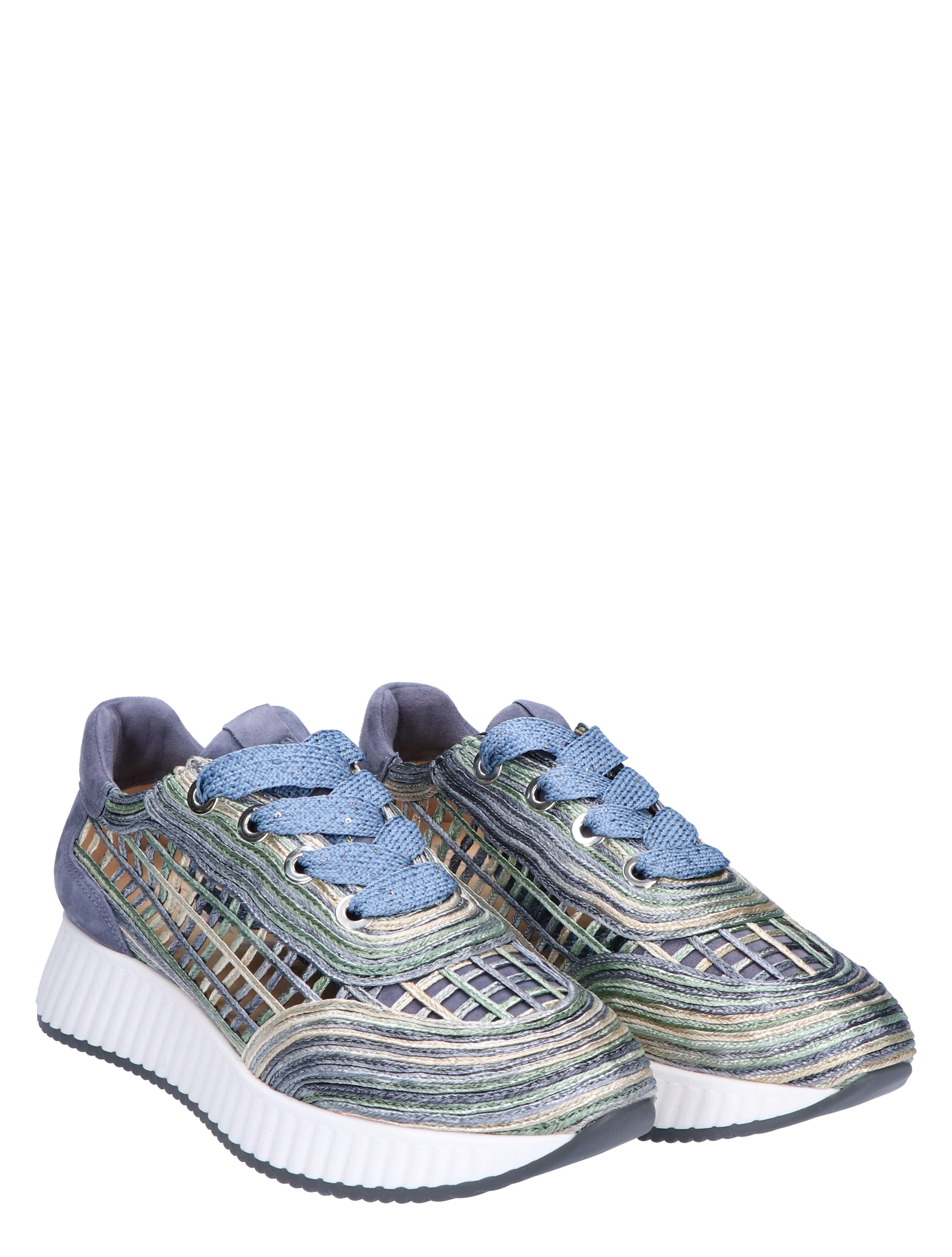 Softwaves - 8.95.01 019 Rafia Multi Denim - Dames - Veterschoenen - Casual Veterschoenen - 47456_73_5