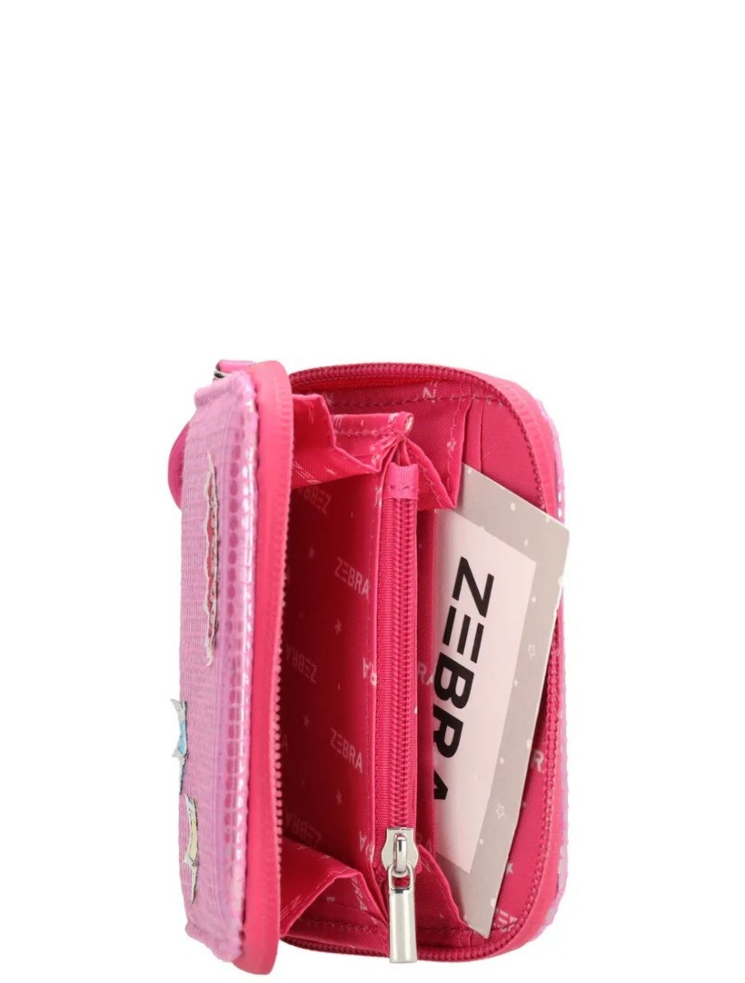 autograph, pencil case, pink, zebra brand, zipper