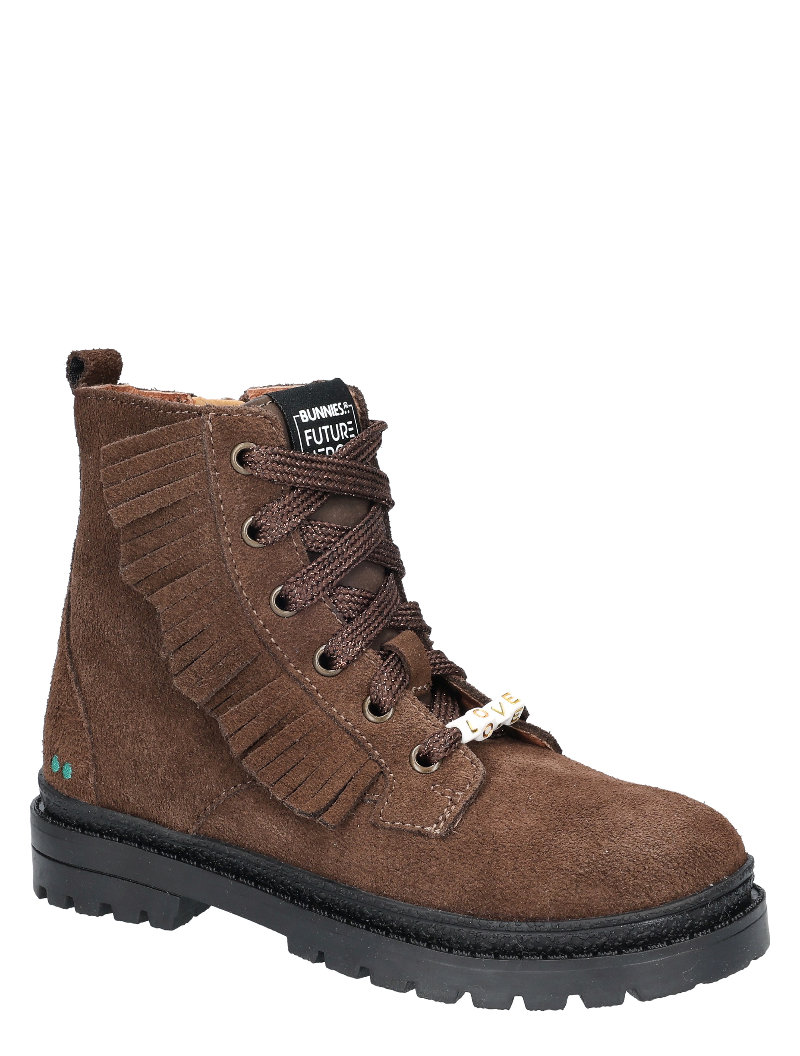 bruine, suede, laars, boot, kinder/schoen?