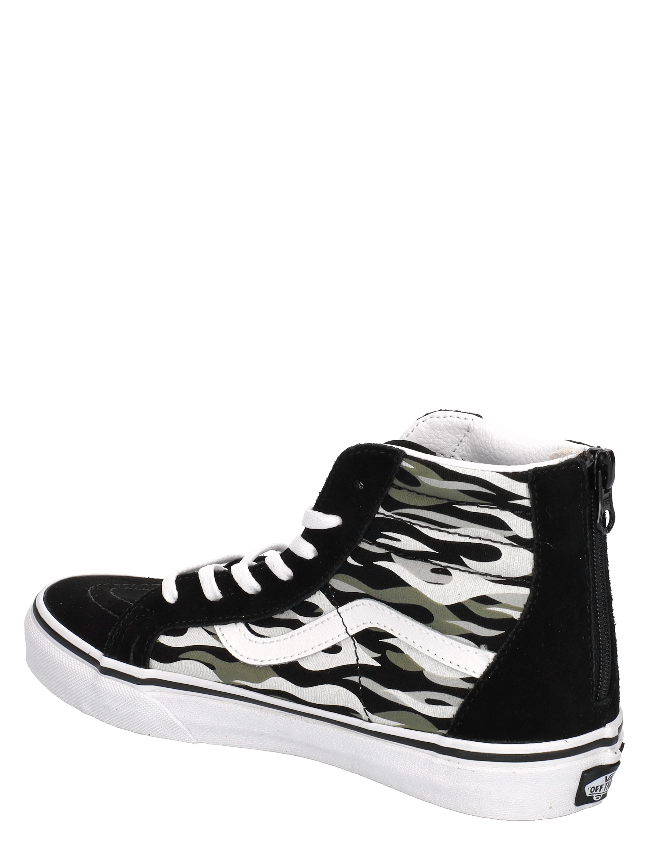 Vans - SK8 Hi Zip Flame Camo Black - Meisjes - Sneakers - Hoge Sneakers - 42379_91_4