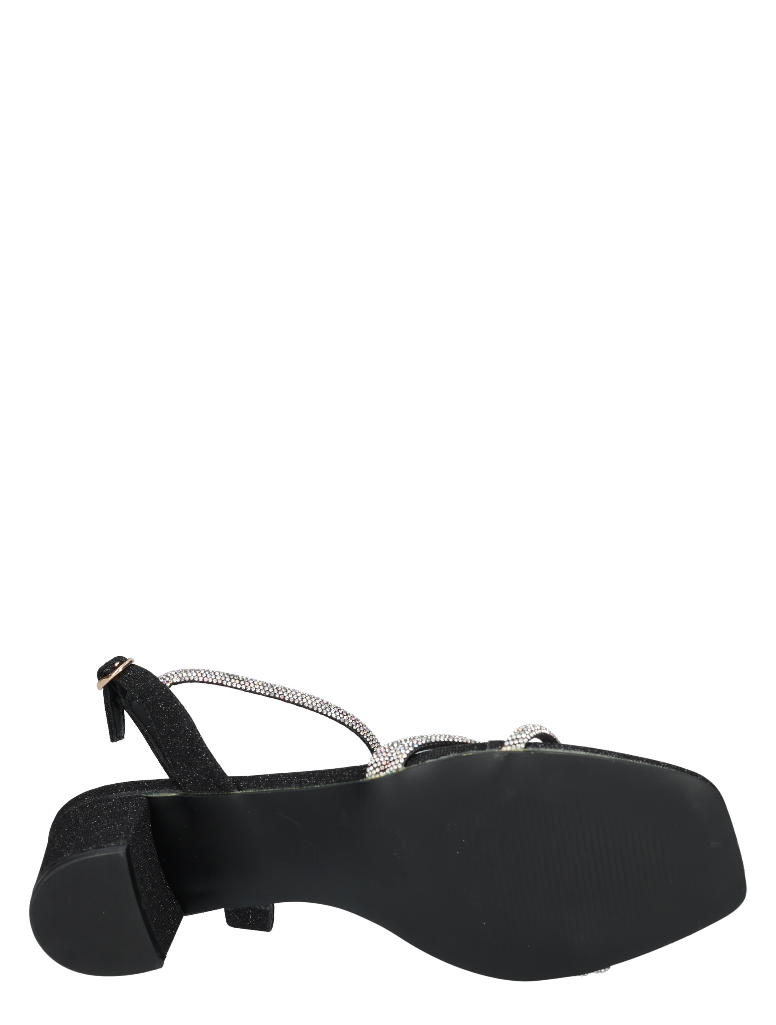 sleehak, glitter, sandalen, strass, zwarte