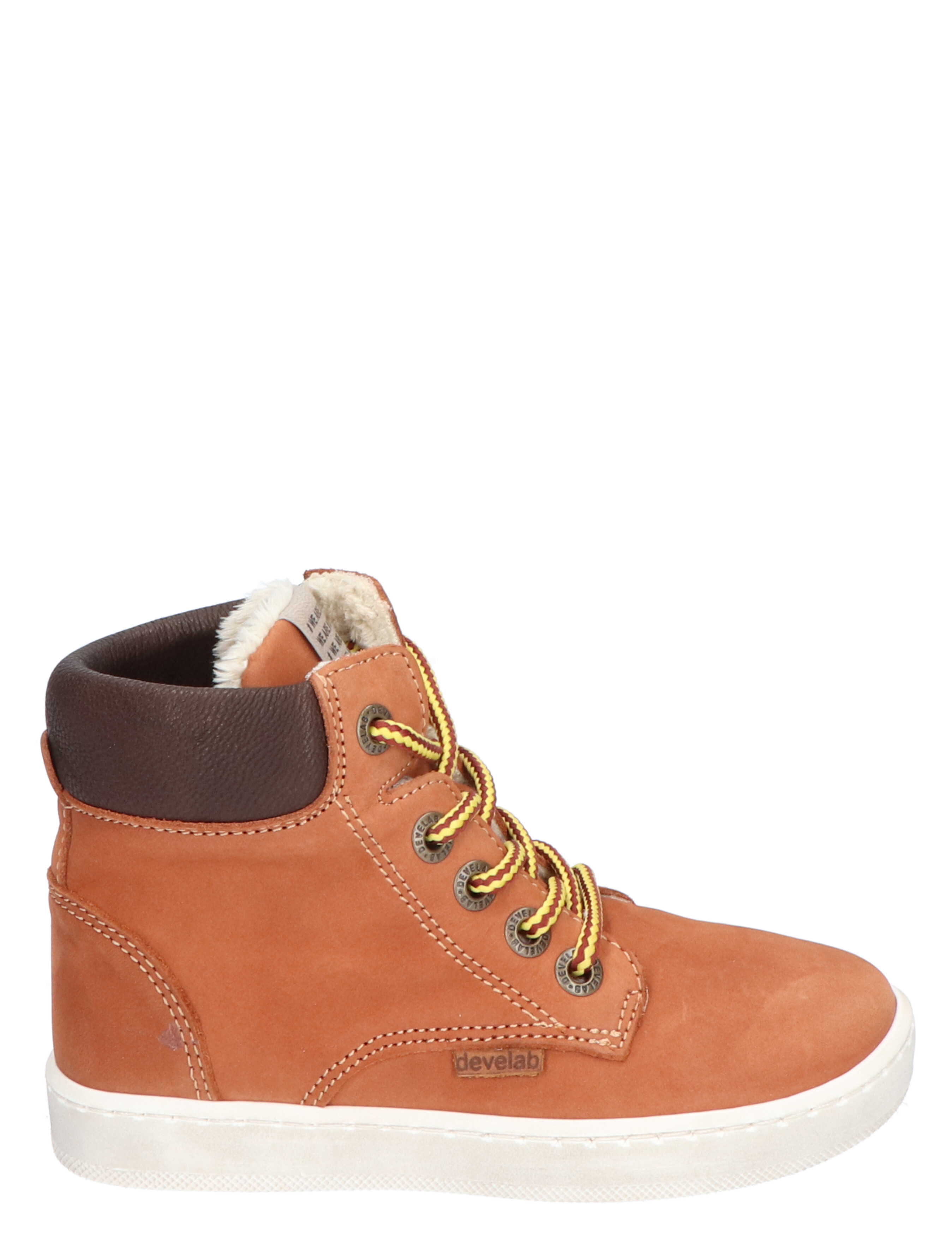 Develab - 41855 754 Cognac Nubuck - Meisjes - Jongens - Veter Boots - Boots - Boots - Veter Boots - 30486_22_1