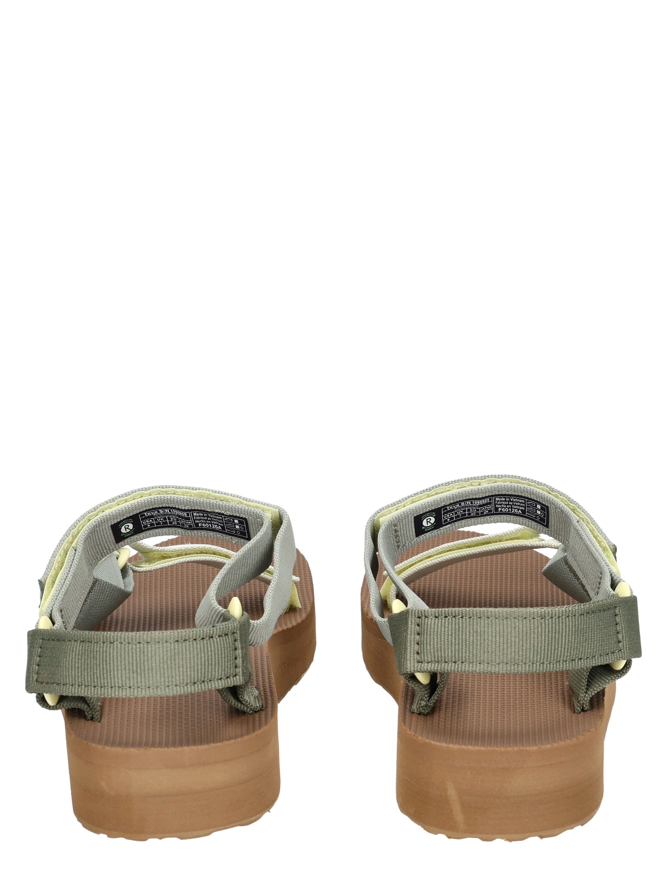 sandalen, hakken, platform, groen, zolen