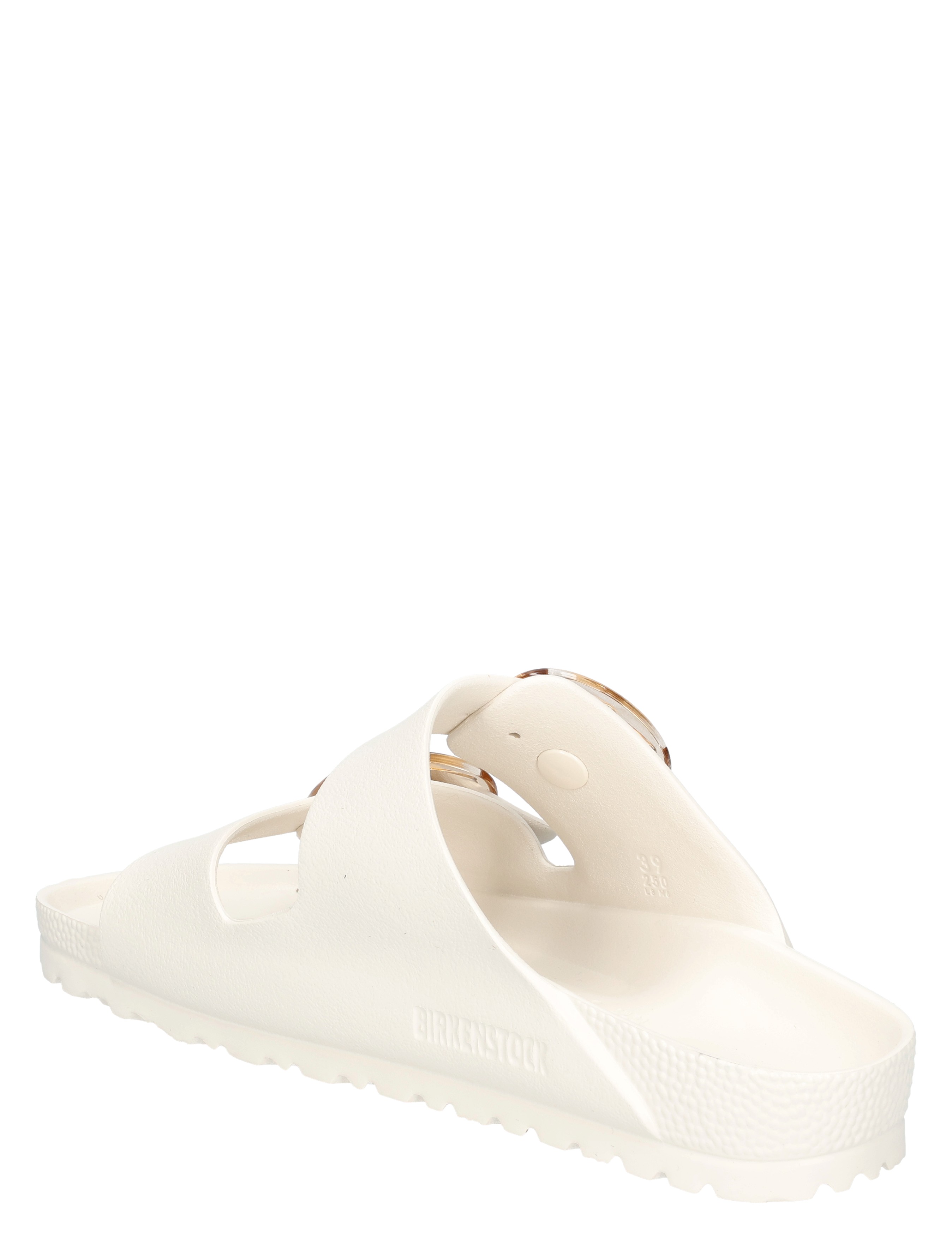 slipper, sandalen, witte, kunststof, open teens