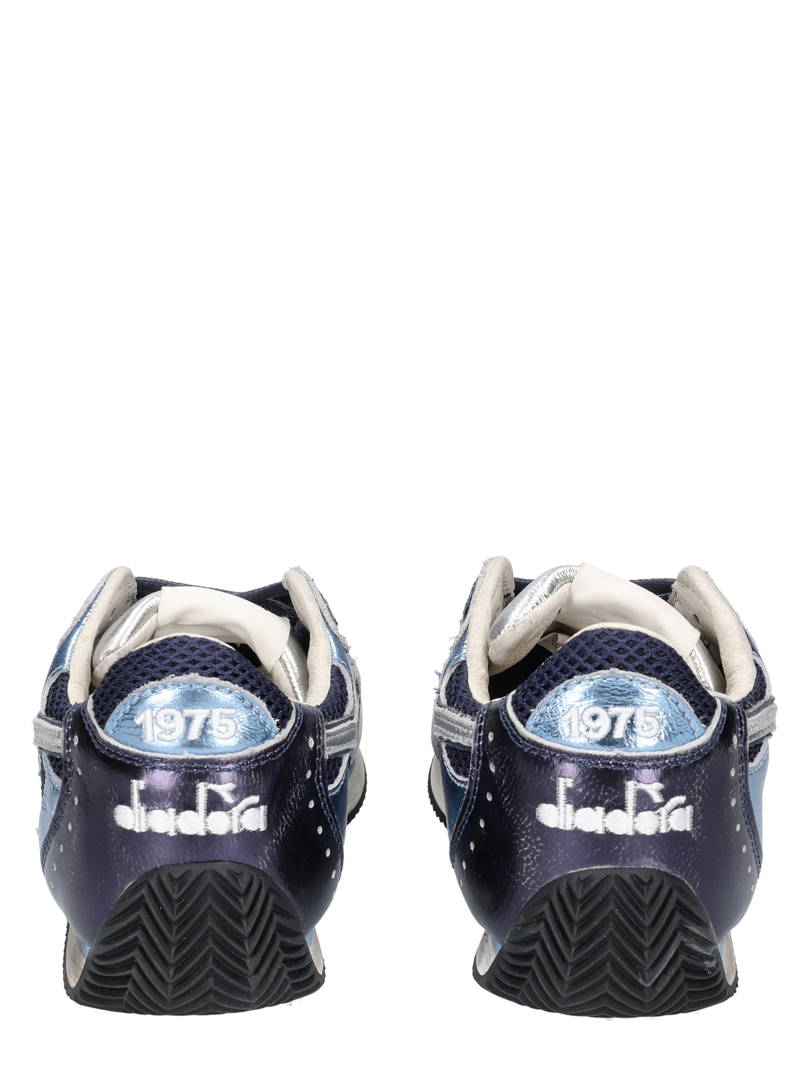 sneaker, sportshoe, navy, purple, back view