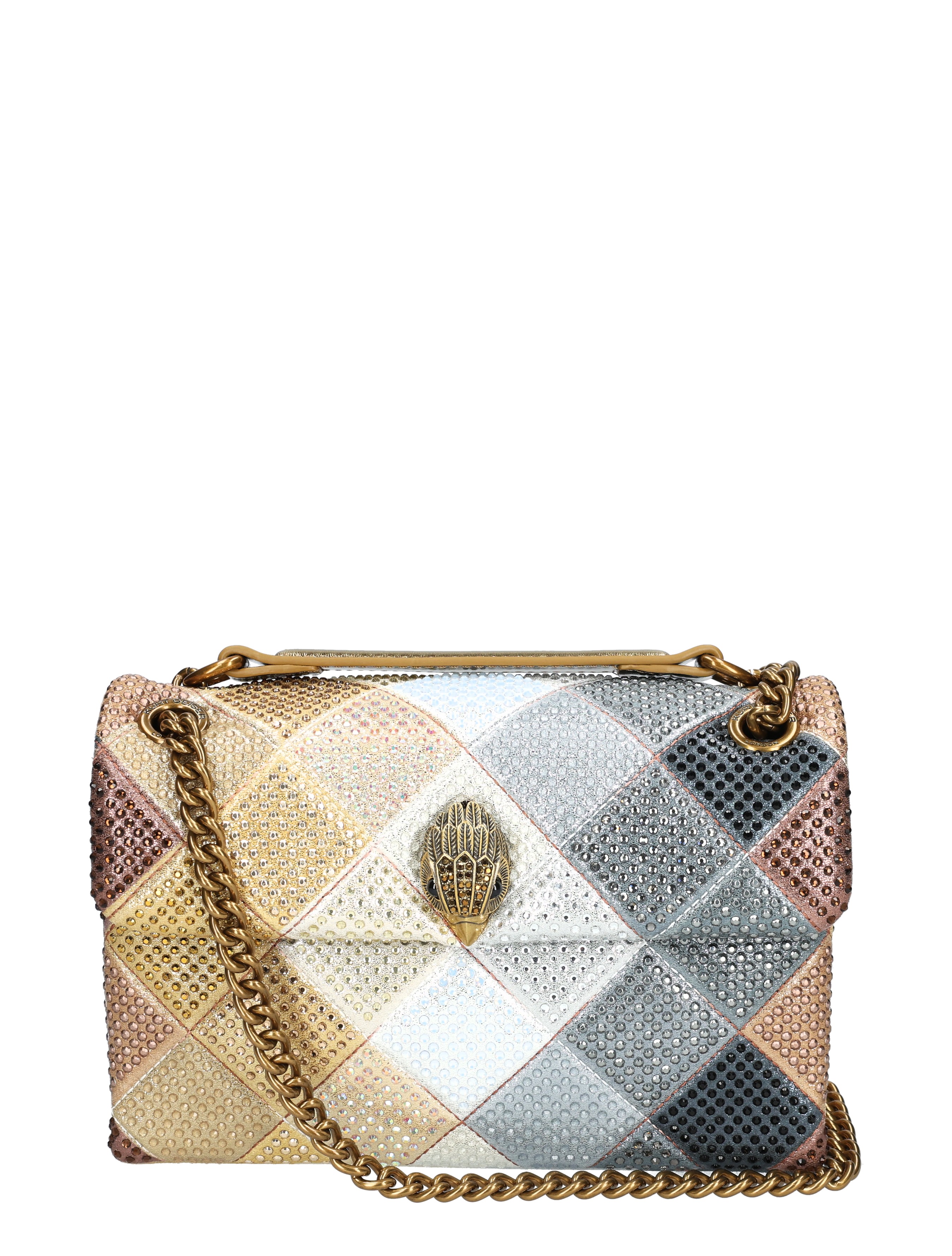 Kurt Geiger - Fabric Medium Kensington Bag 65 Metal Combi - Dames - Schoudertassen - 49589_95_1