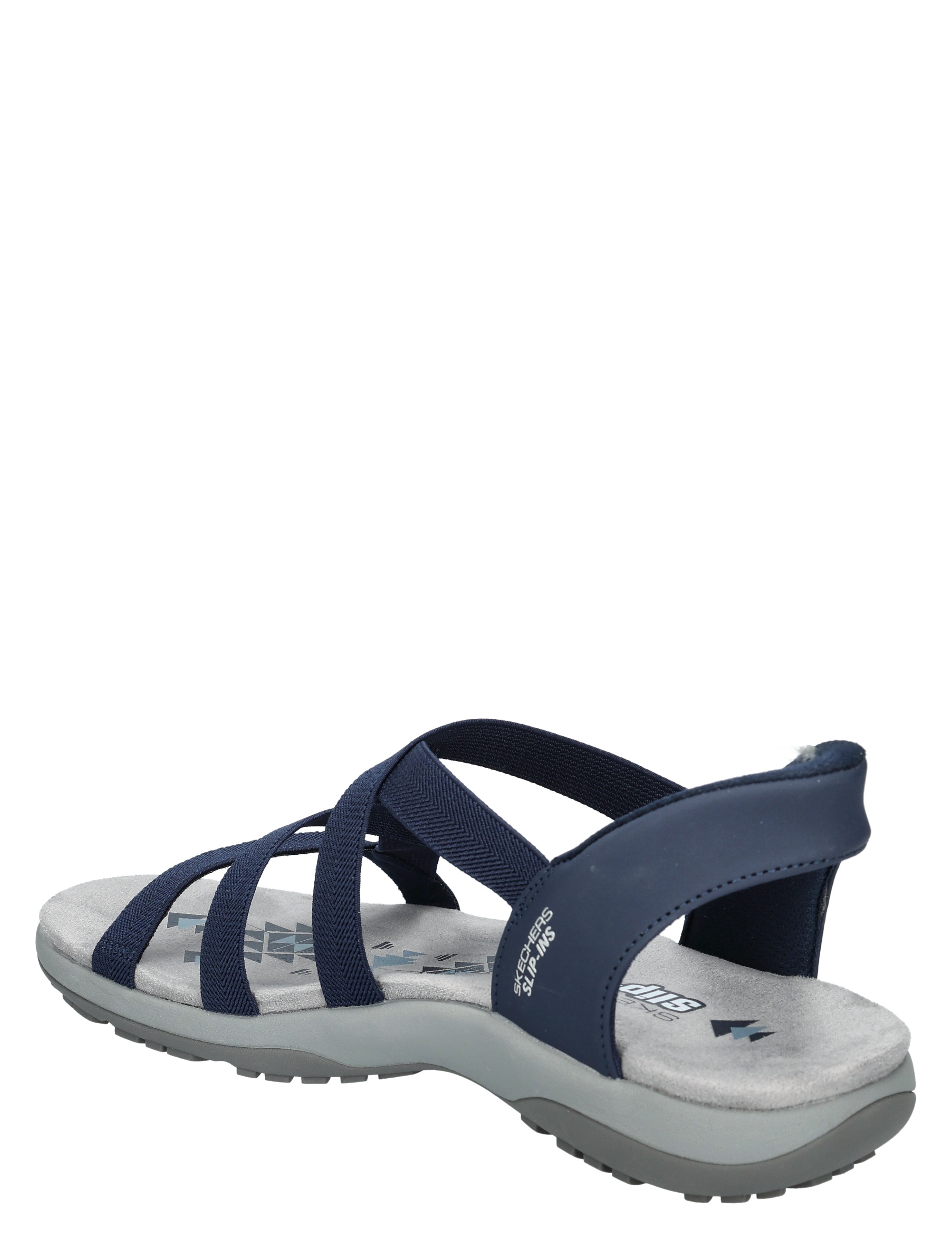 sandalen, gladde zool, navy, straps, comfortzool