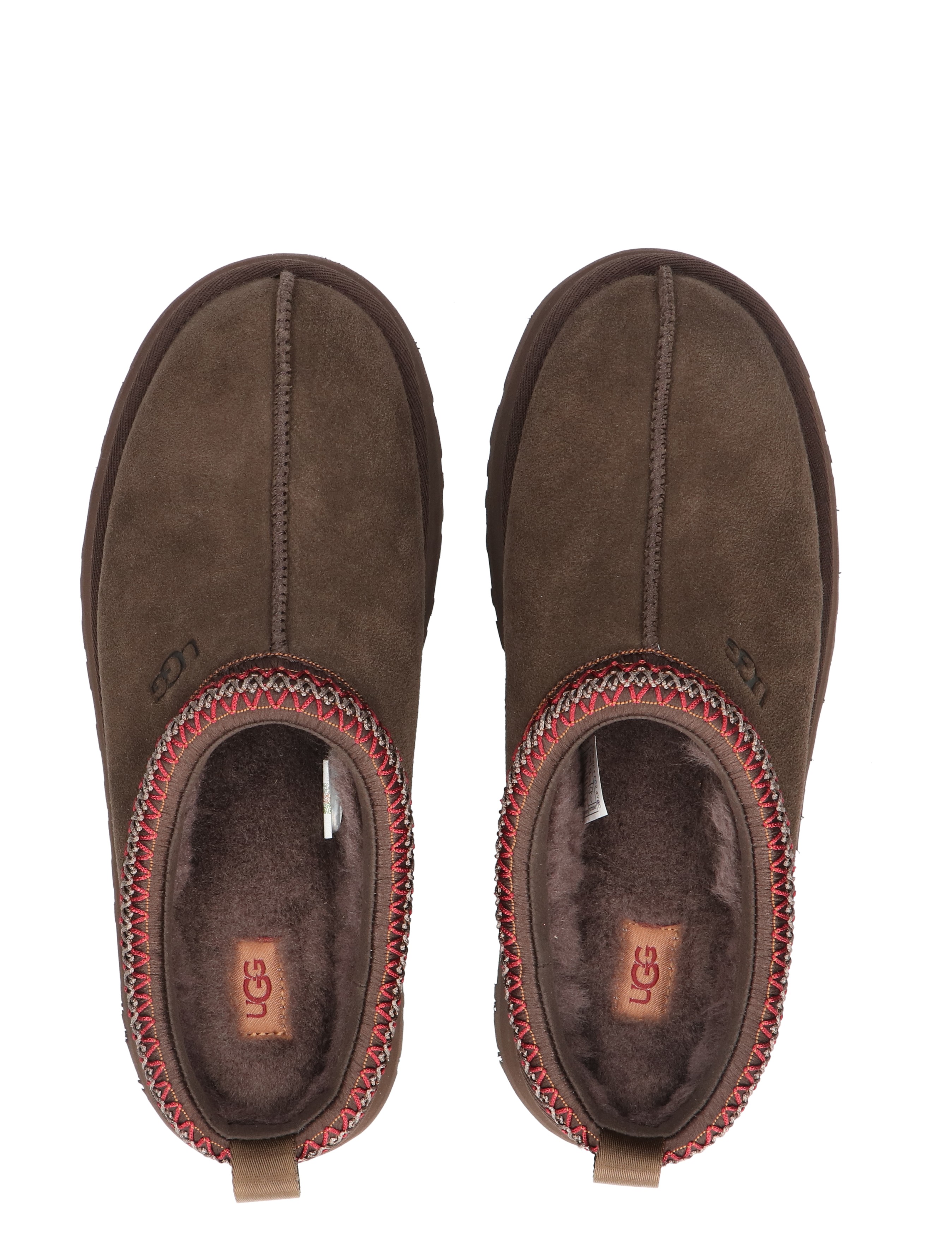 Suede, Kleding, Schoeisel, Schoen, Suede, Kleding, Schoeisel, Schoen, slippers, bruin, suede, bontenkop, slip-on