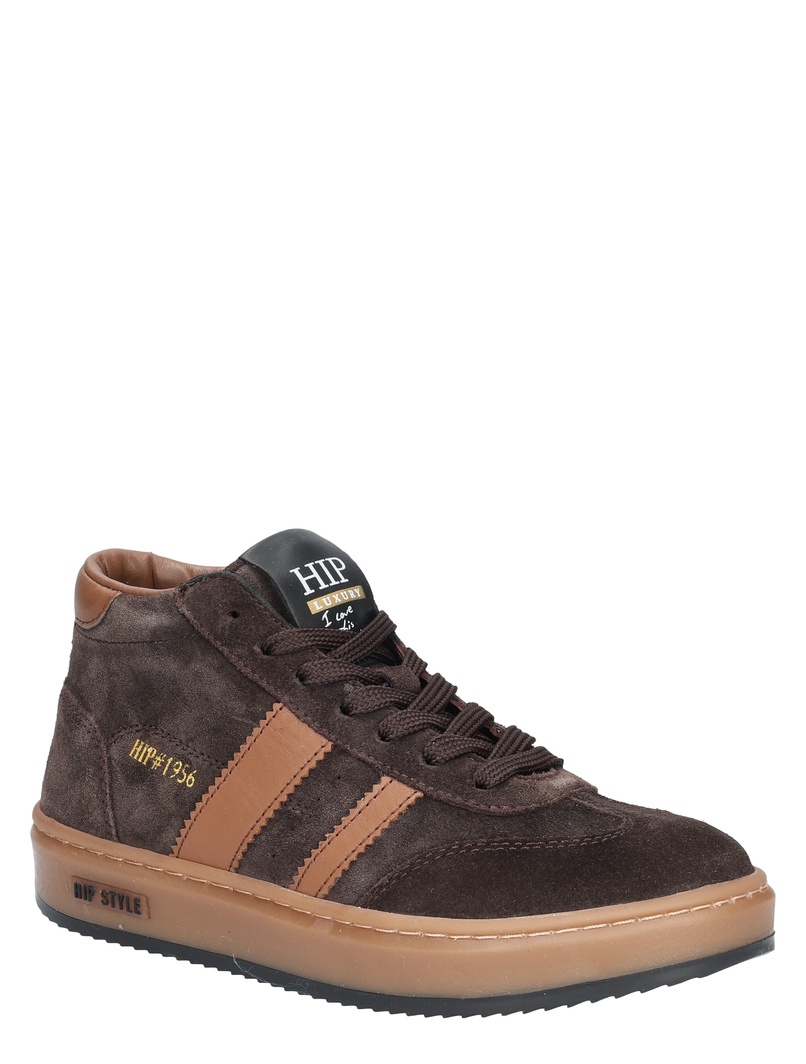 Hip - H1253 Dark Brown - Jongens - Sneakers - Hoge Sneakers - 49268_22_3
