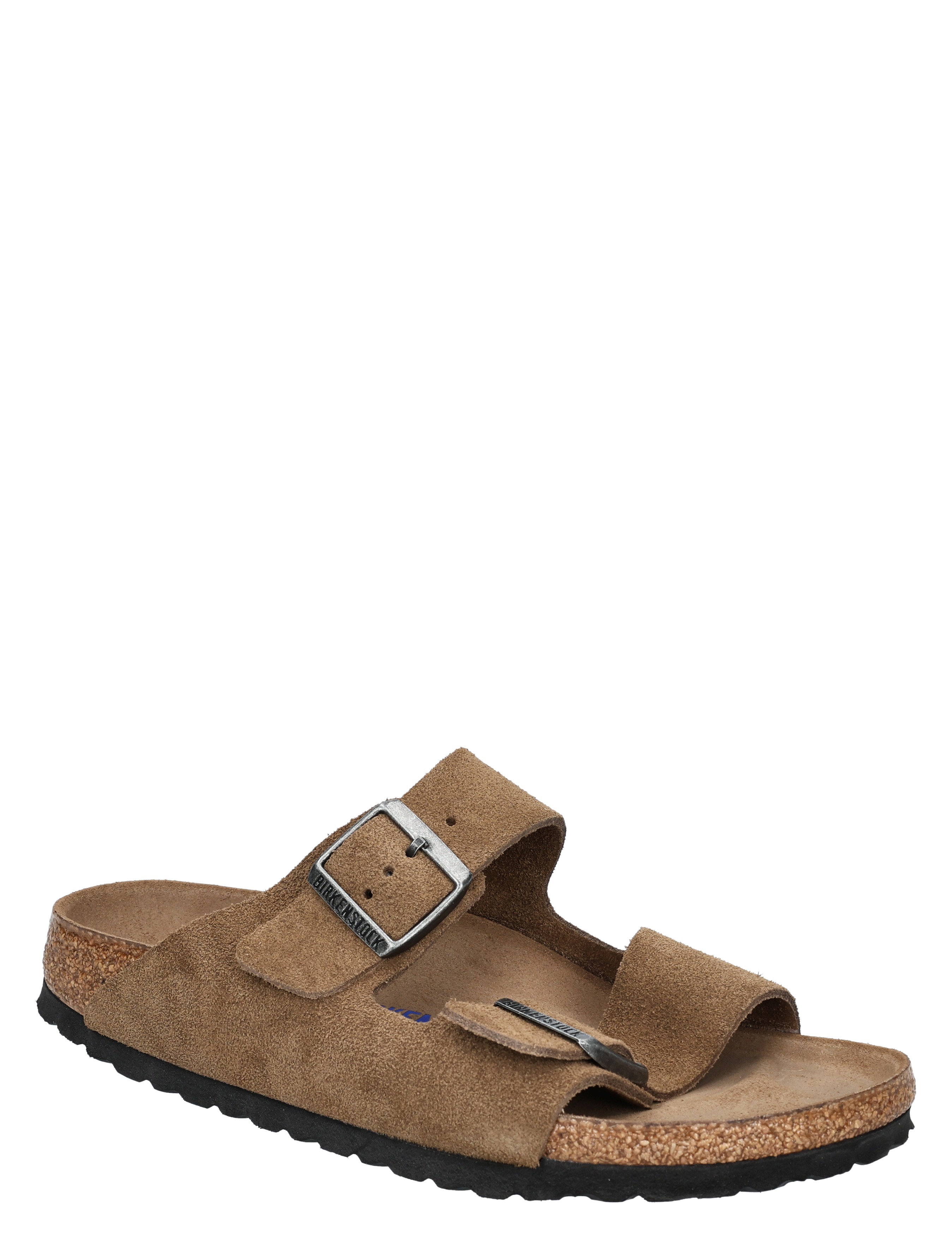 Birkenstock - Arizona Women Suede Dark Tea Narrow - Dames - Slippers - 49864_22_4