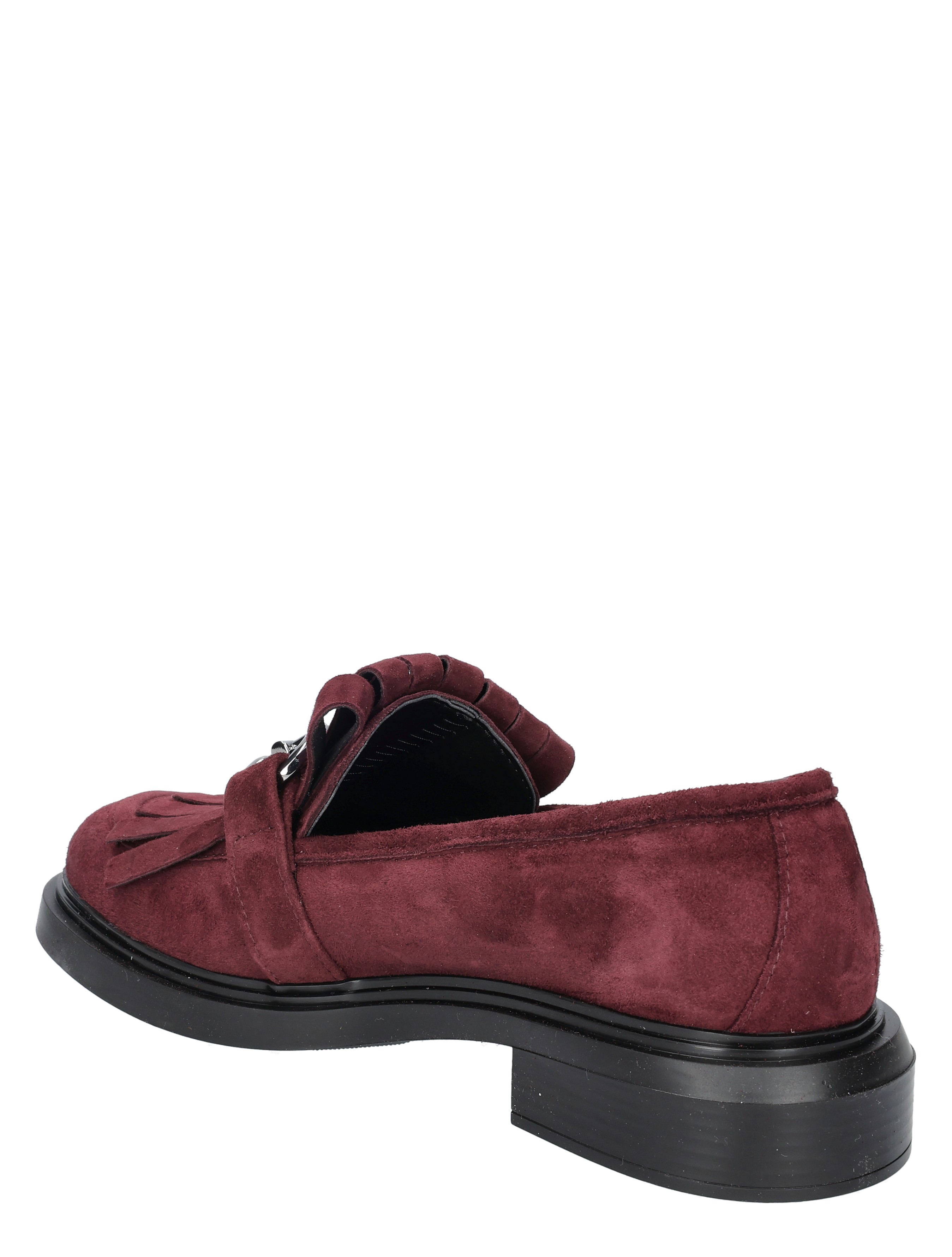 rood, suède, loafer, mocassin, sleehak