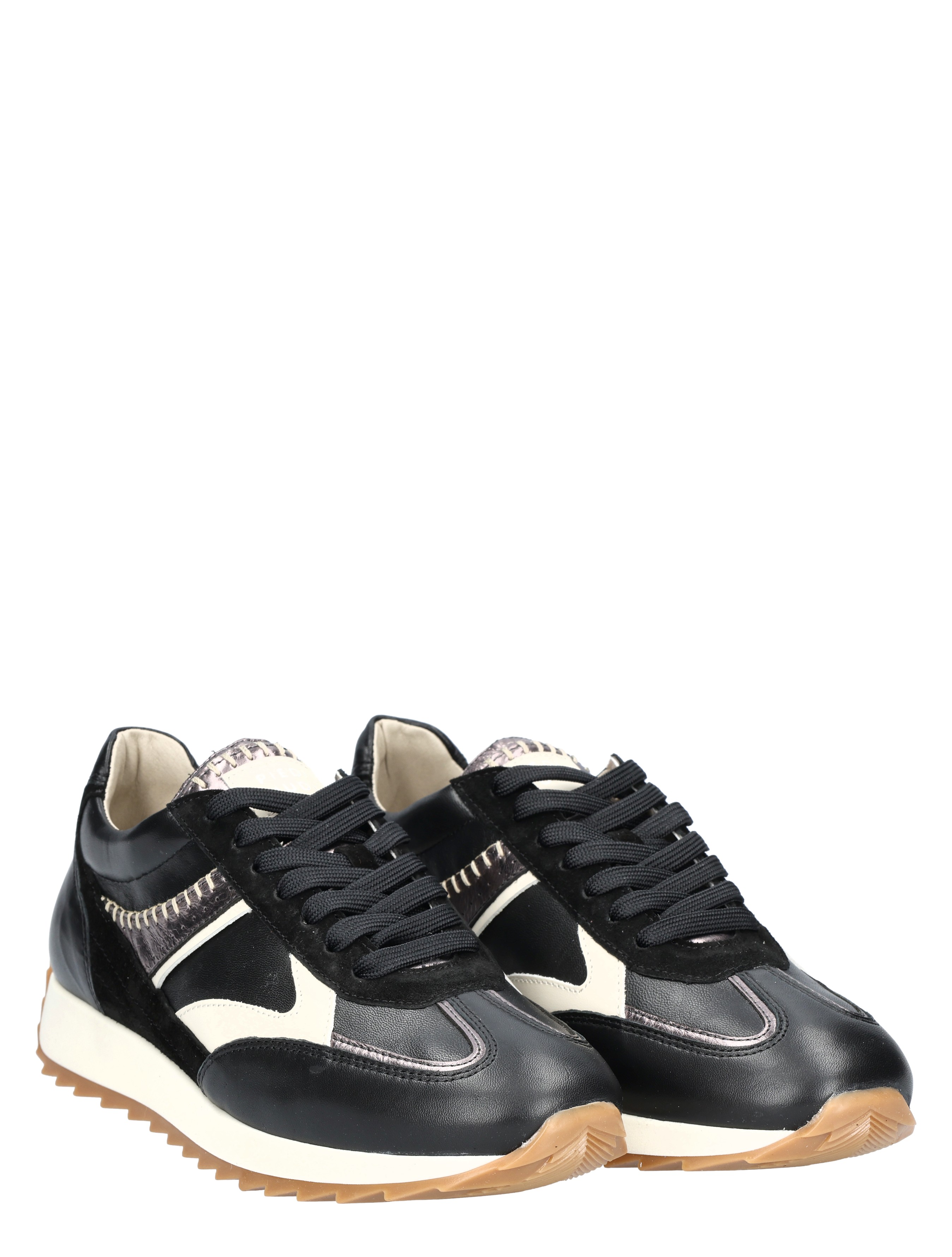 Piedi Nudi - Harlem 02.03 Black Cream - Dames - Veterschoenen - Casual Veterschoenen - 49135_17_5