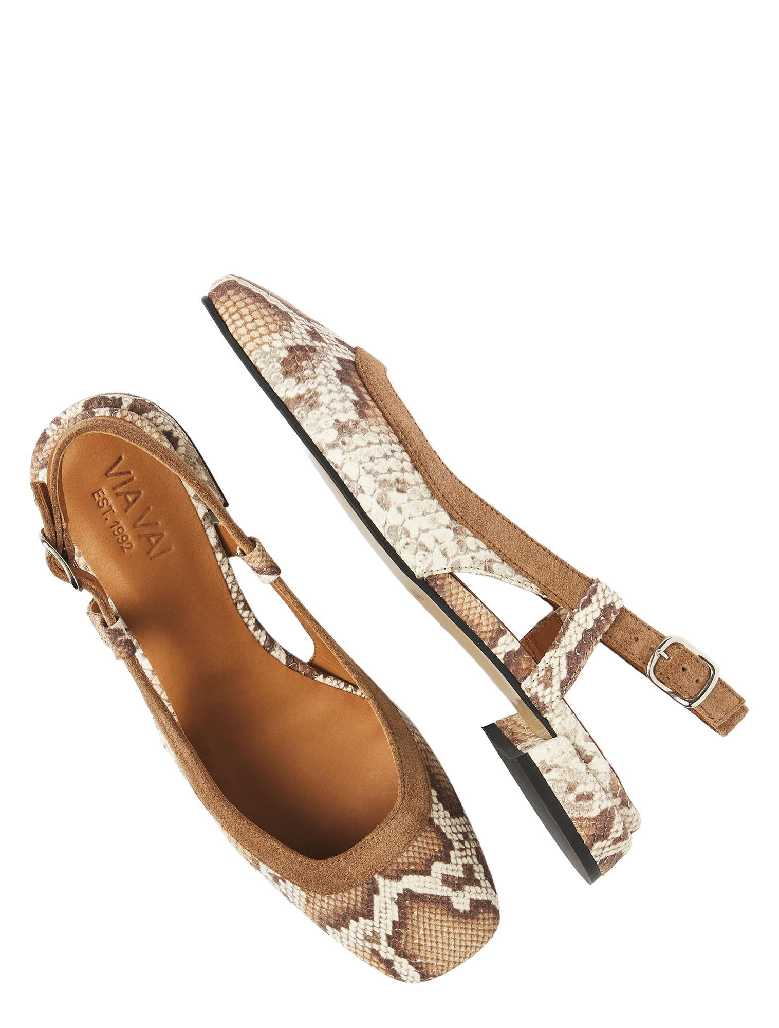 VIA VAI - 62214 Julie Xena 04-308 Cobra Cognac - Dames - Slingbacks - 51336_02_4