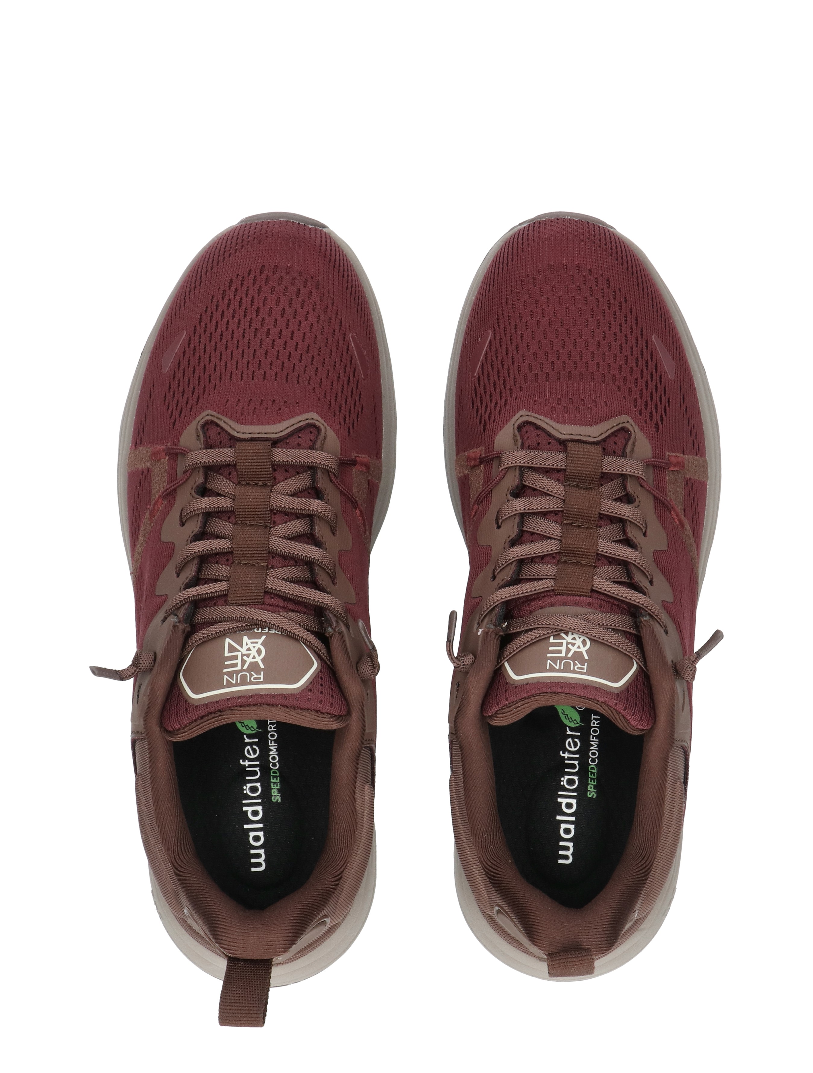 sneakers, donkergroene?, burgundy, mesh, vetersluiting