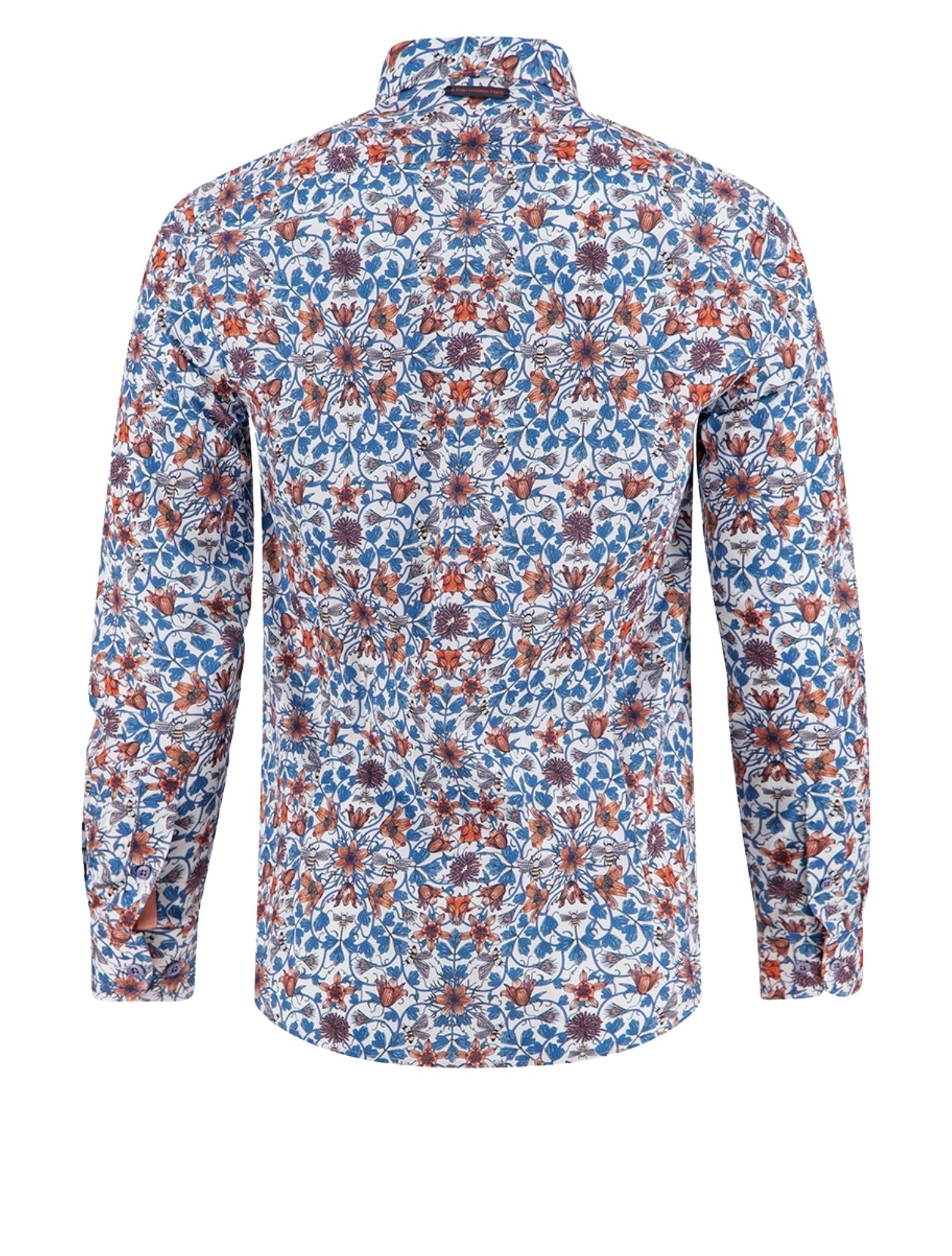 A Fish Named Fred - Shirt Art Nouveau 607 Cobalt - Heren - Shirts - 51186_32_2