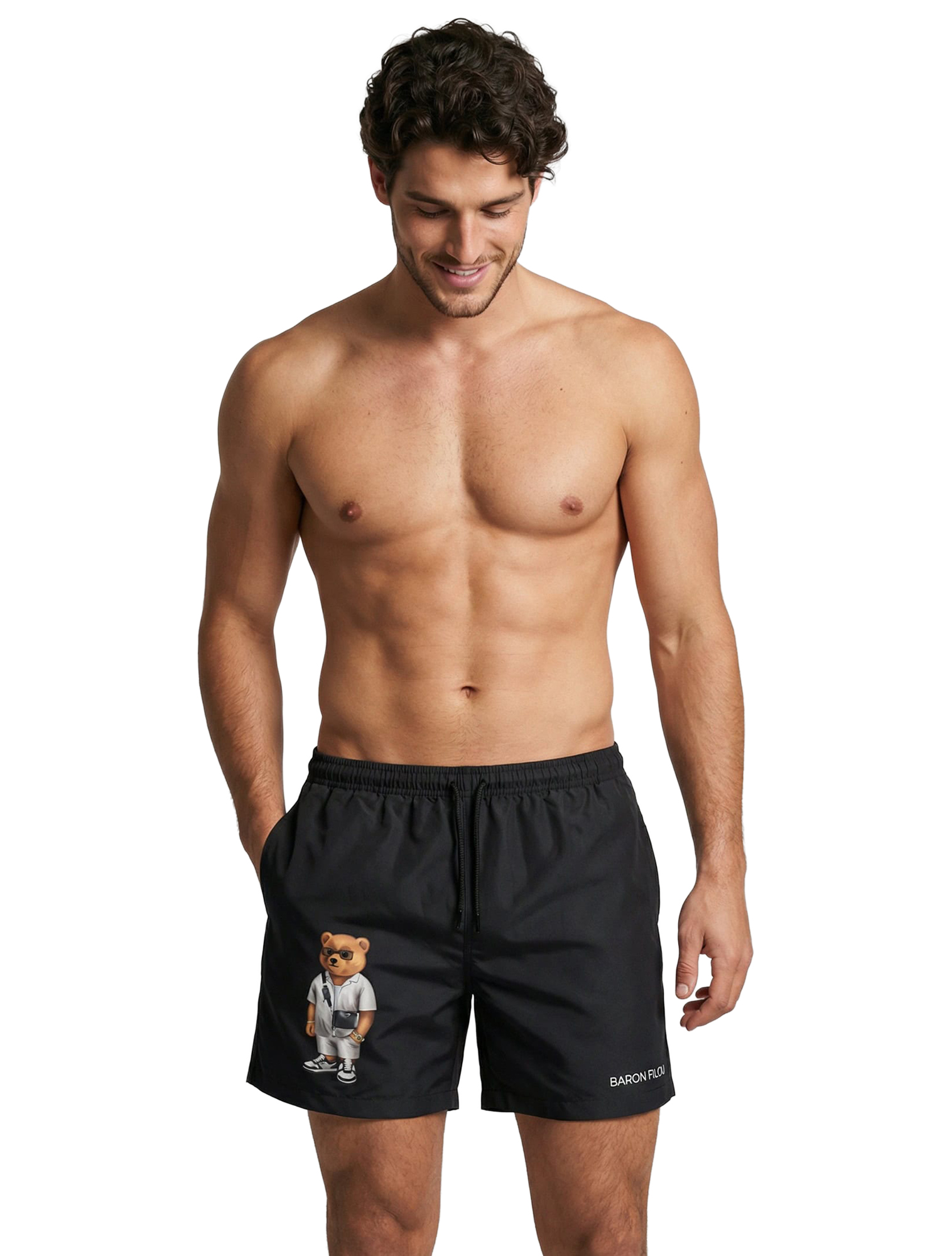Baron Filou - Swim Shorts The Resort King Filou CLXIX Black - Heren - Broeken & Shorts - 50616_11_2