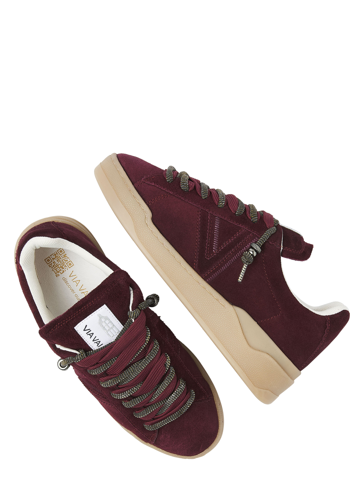 VIA VAI - Sam Kyli 62188 03-1302 Burgundy - Dames - Sneakers - Lage Sneakers - 50044_44_4