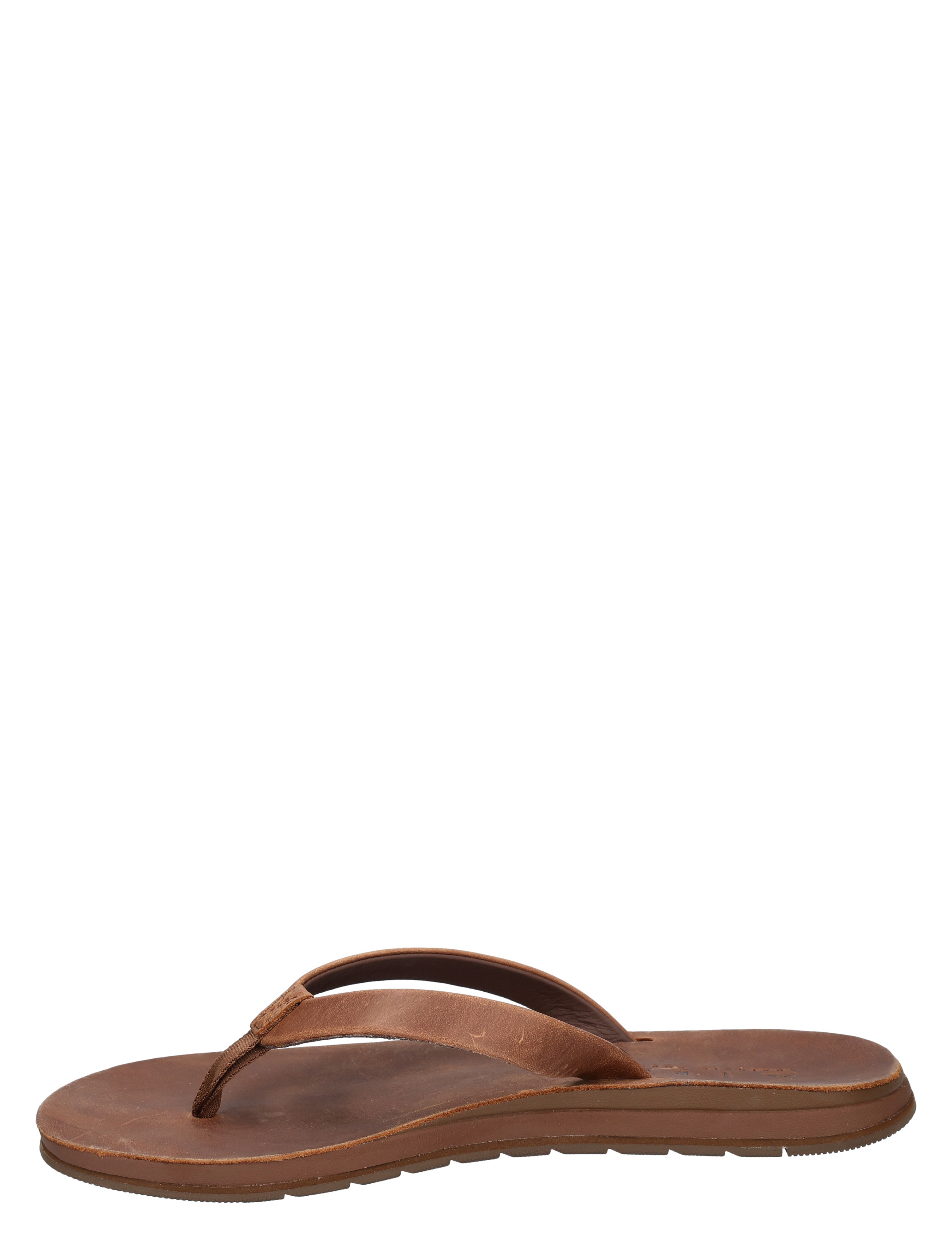 slipper, flip-flop, sandalen, leren, bruine