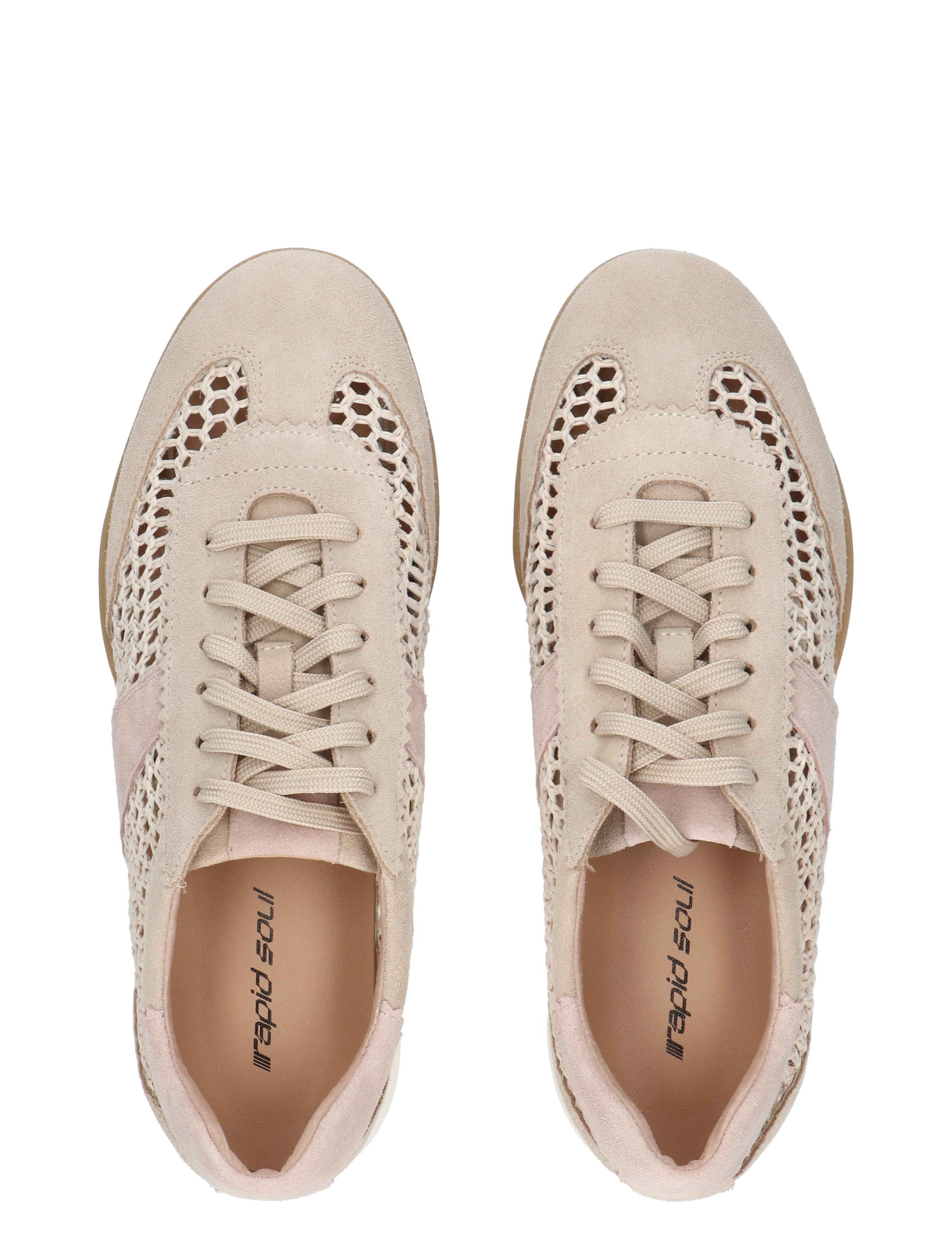sneaker, mesh, veter, beige, sneaker-hull
