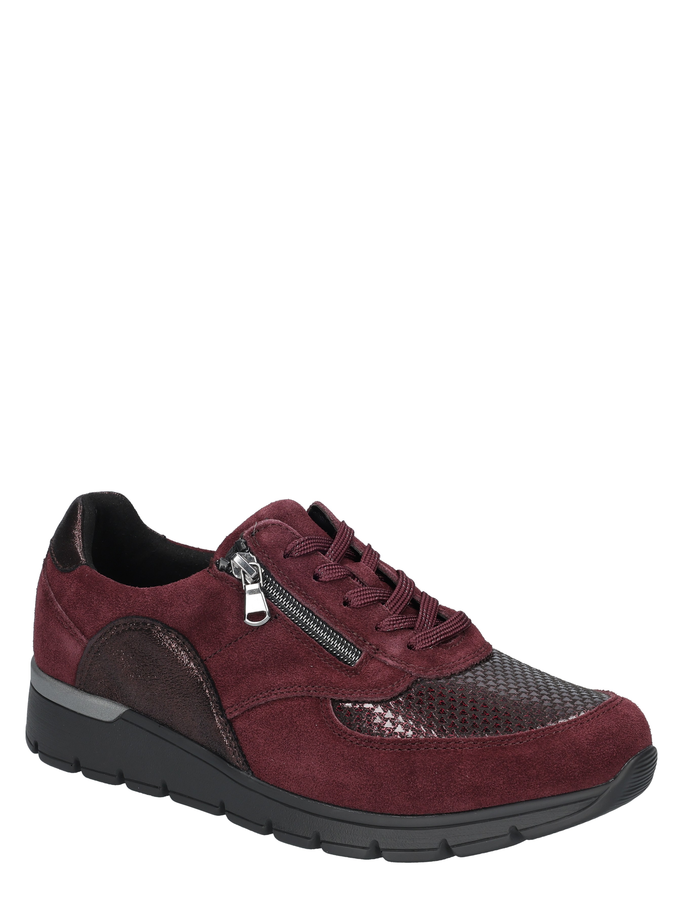 sneaker, burgundy, mesh, rits, suede
