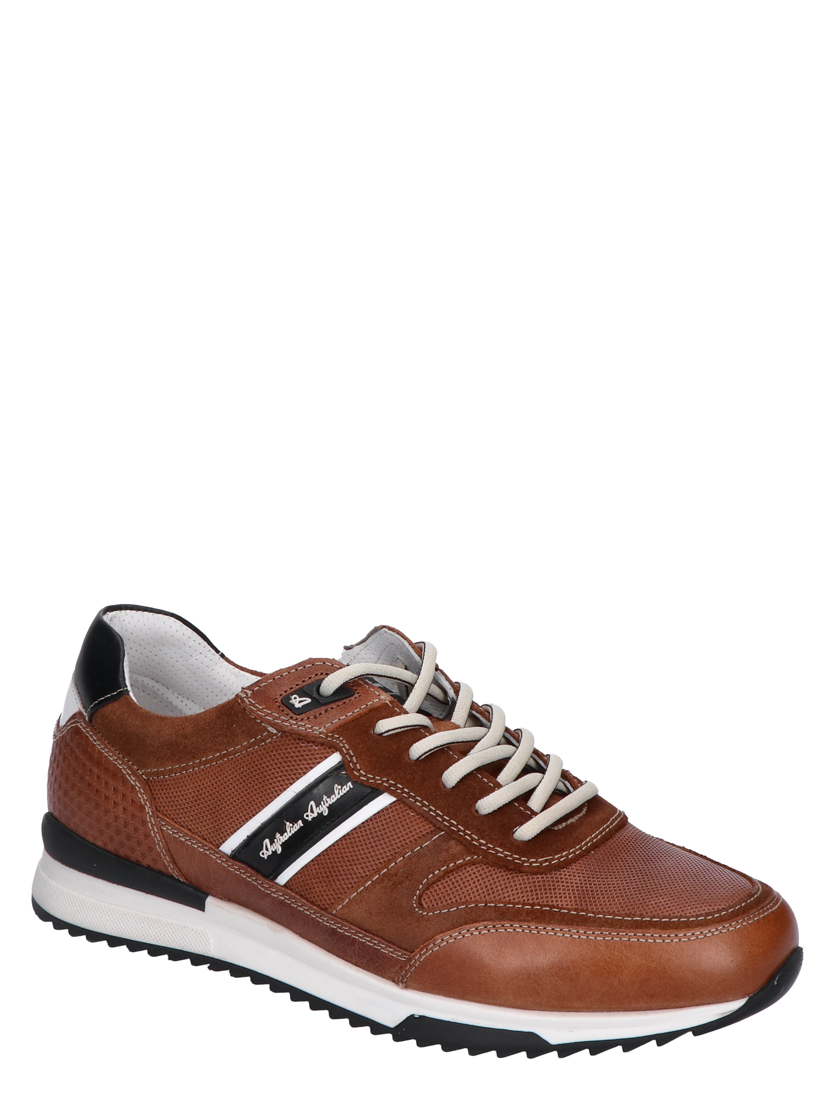 Australian - Filmon Cognac Combi G-Wijdte - Heren - Veterschoenen - Casual Veterschoenen - Lage Sneakers - Sneakers - 44113_22_3